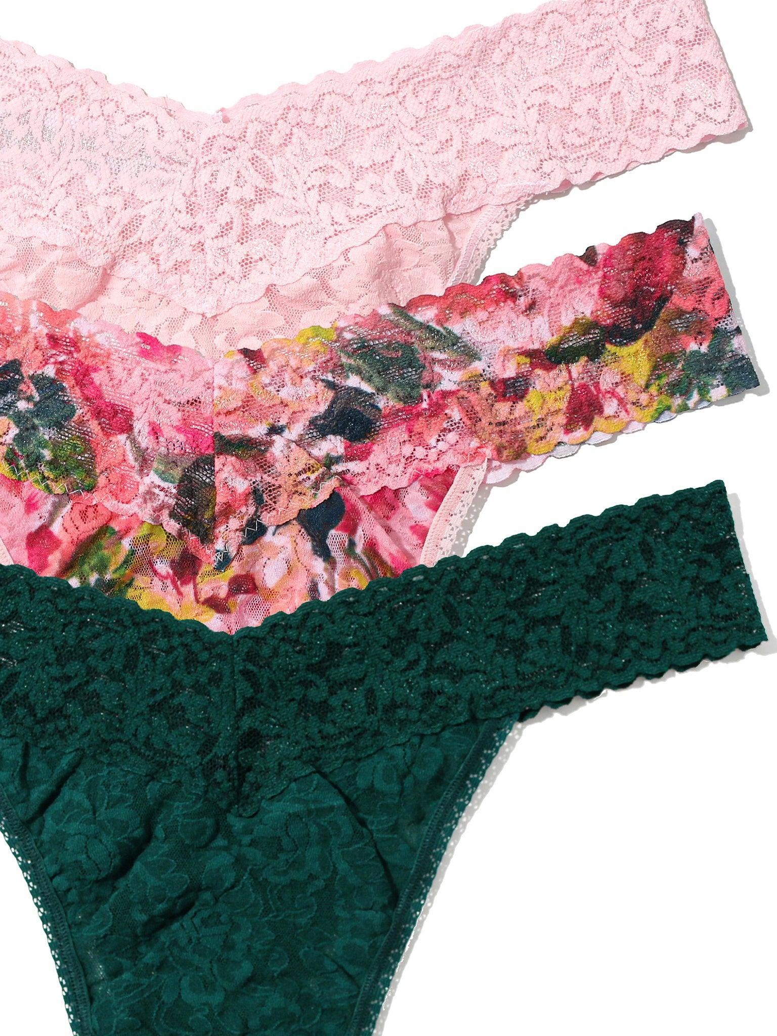 3 Pack Signature LaceĀ® Low Rise Thongs Bliss Pink Sale - Image 2