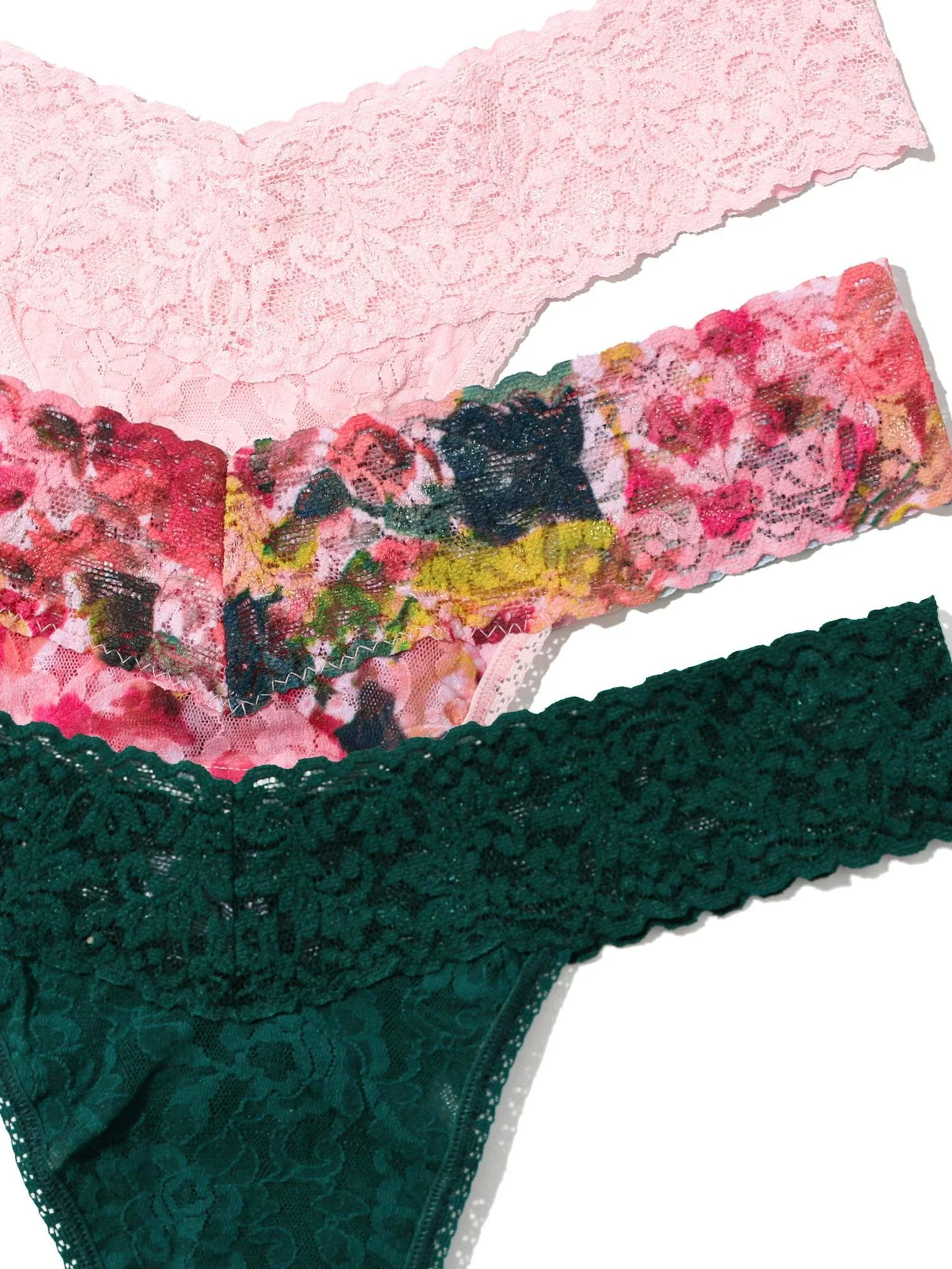 3 Pack Signature Lace® Original Rise Thongs Bliss Pink Sale - Image 2