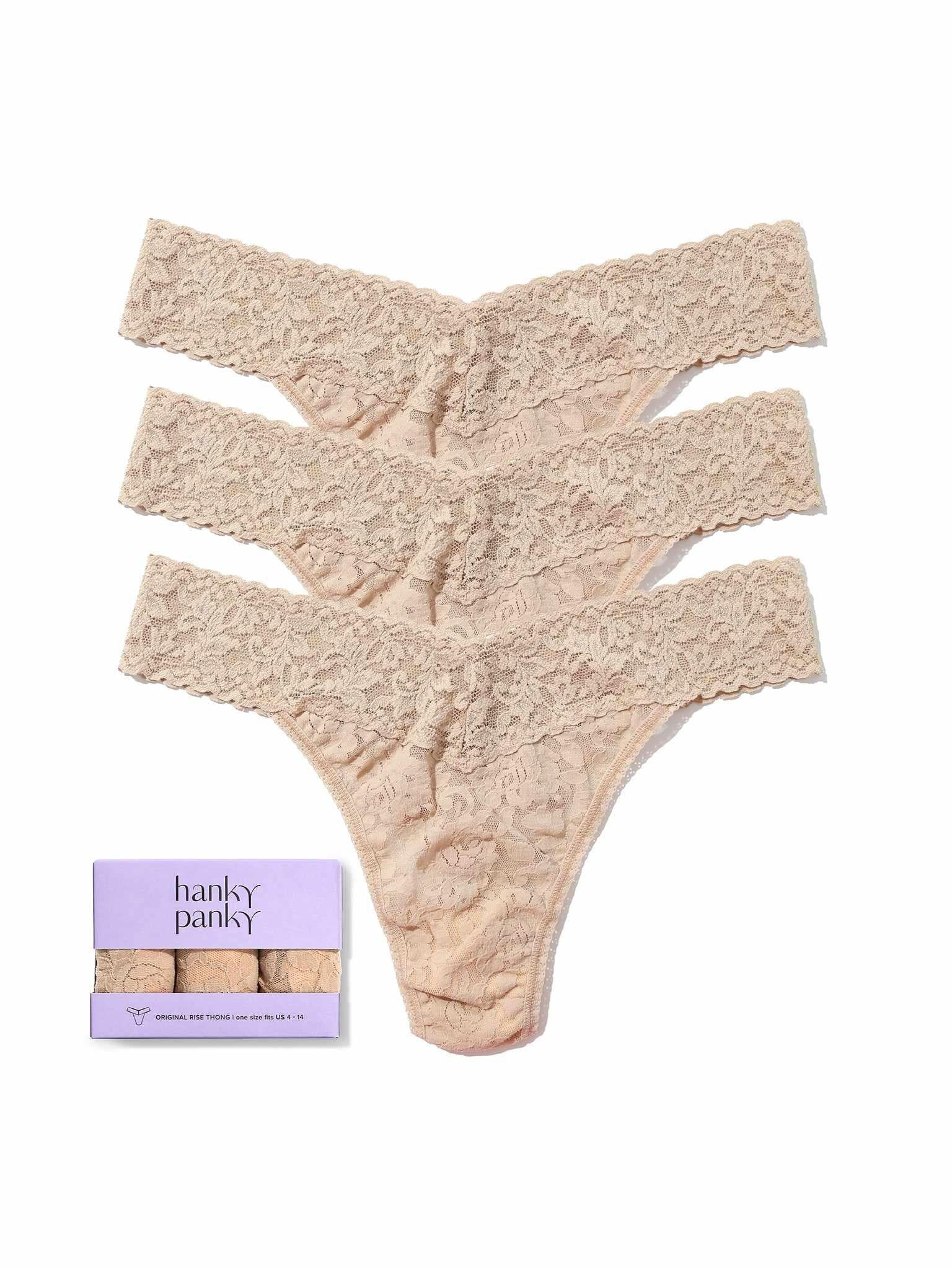 3 Pack Signature Lace® Original Rise Thongs Chai