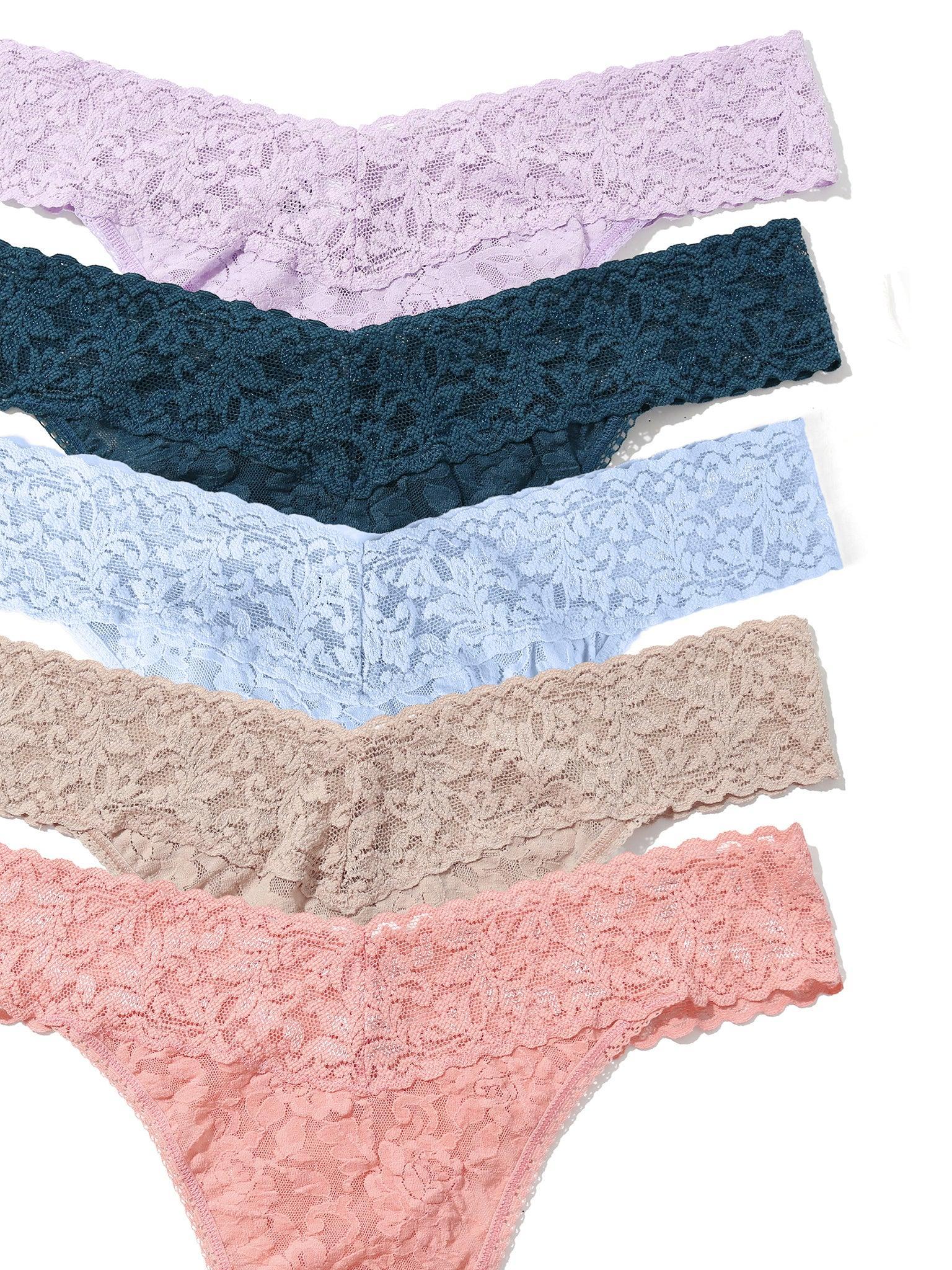 5 Pack Signature LaceĀ® Original RiseĀ® Thongs In Printed Box Lavender Fields Sale - Image 2