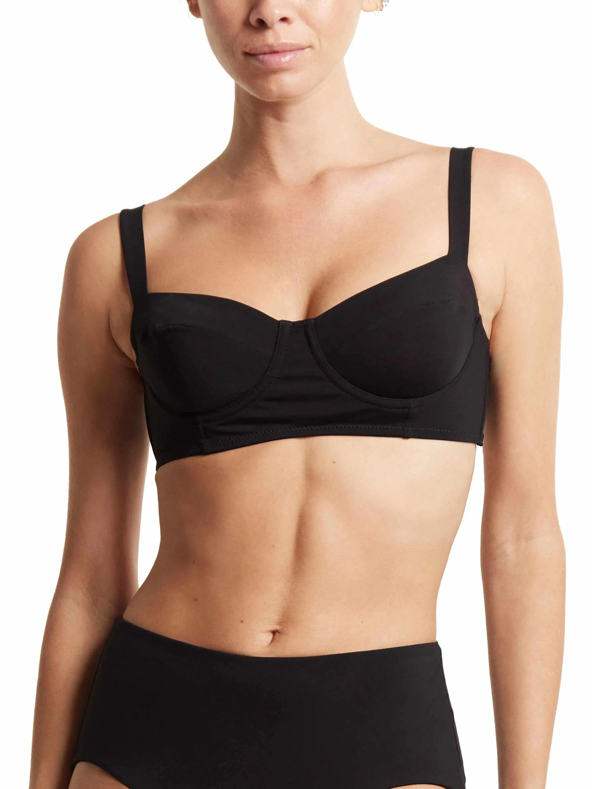 Balconette Bikini Swimsuit Top Black - Image 2