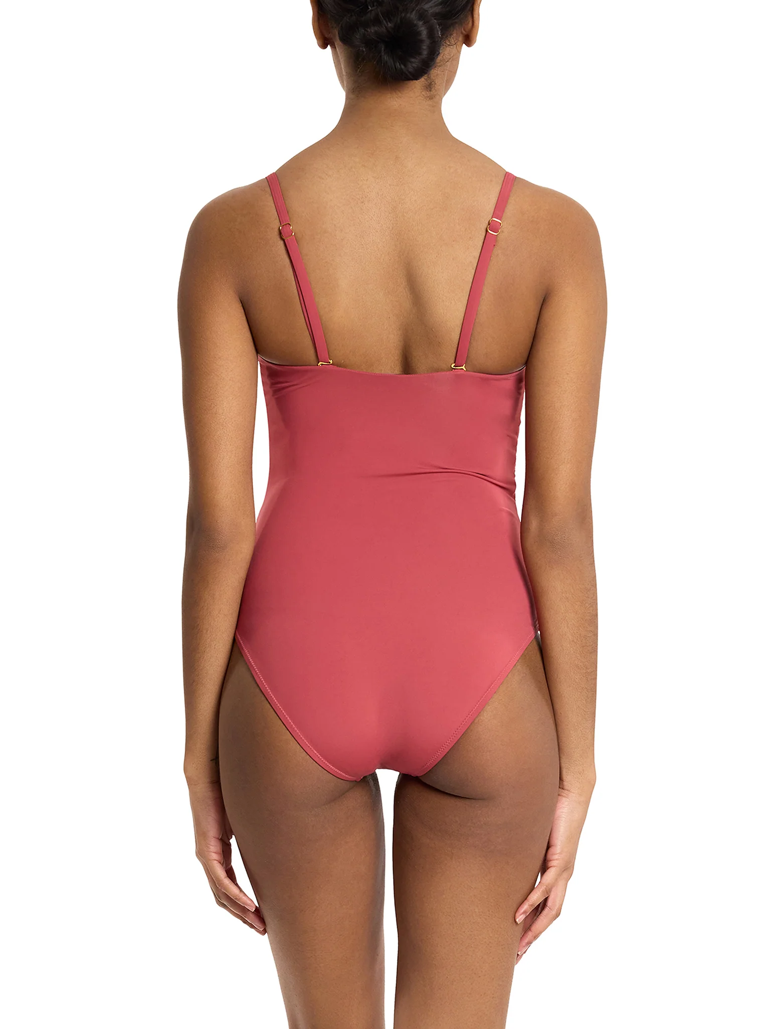 Bandeau One Piece Swimsuit Sunbaked Red Sale - Image 3