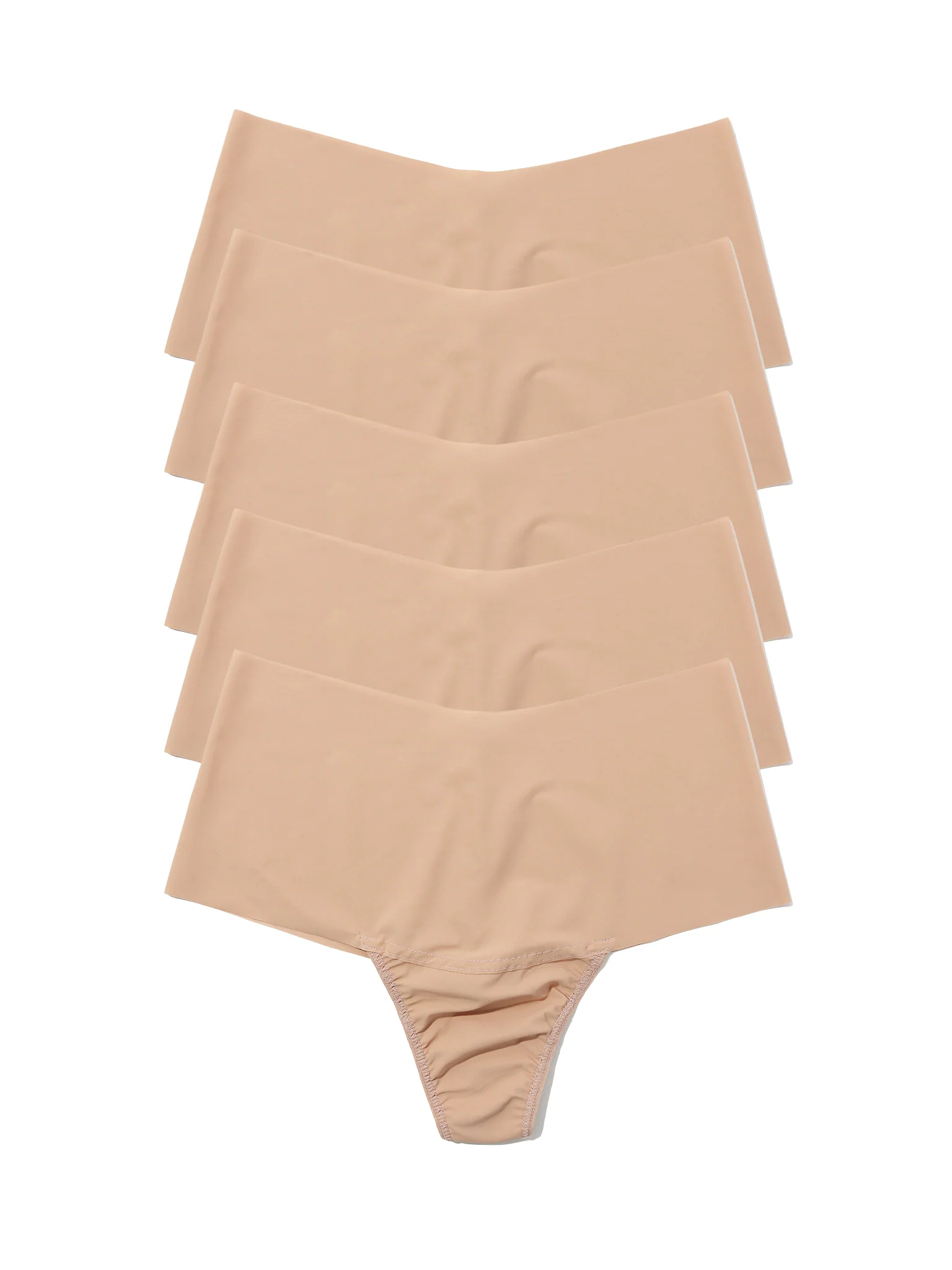BreatheSoft™ High Rise Thong 5 Pack Taupe