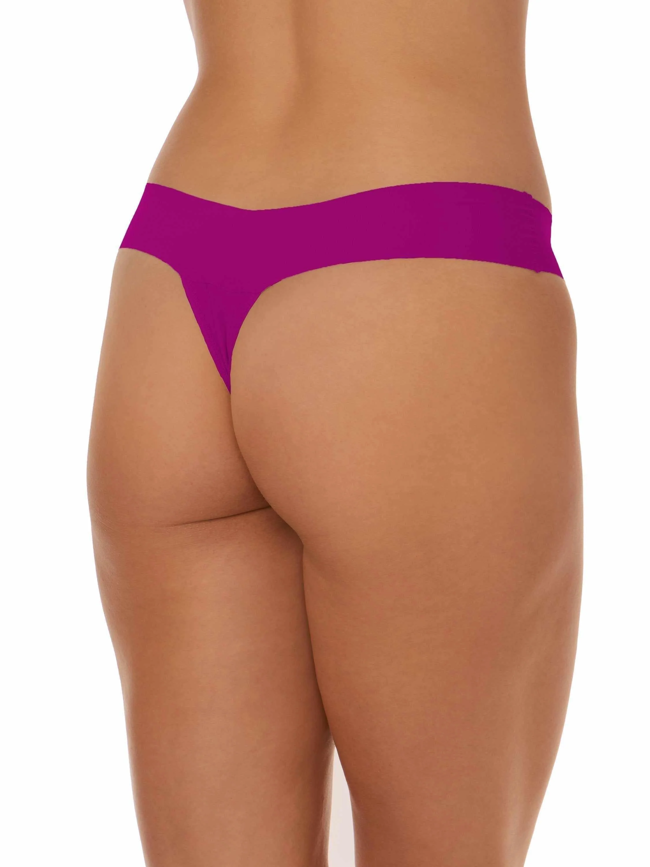 BreatheSoft™ Natural Rise Thong Hot Fuchsia Pink - Image 2