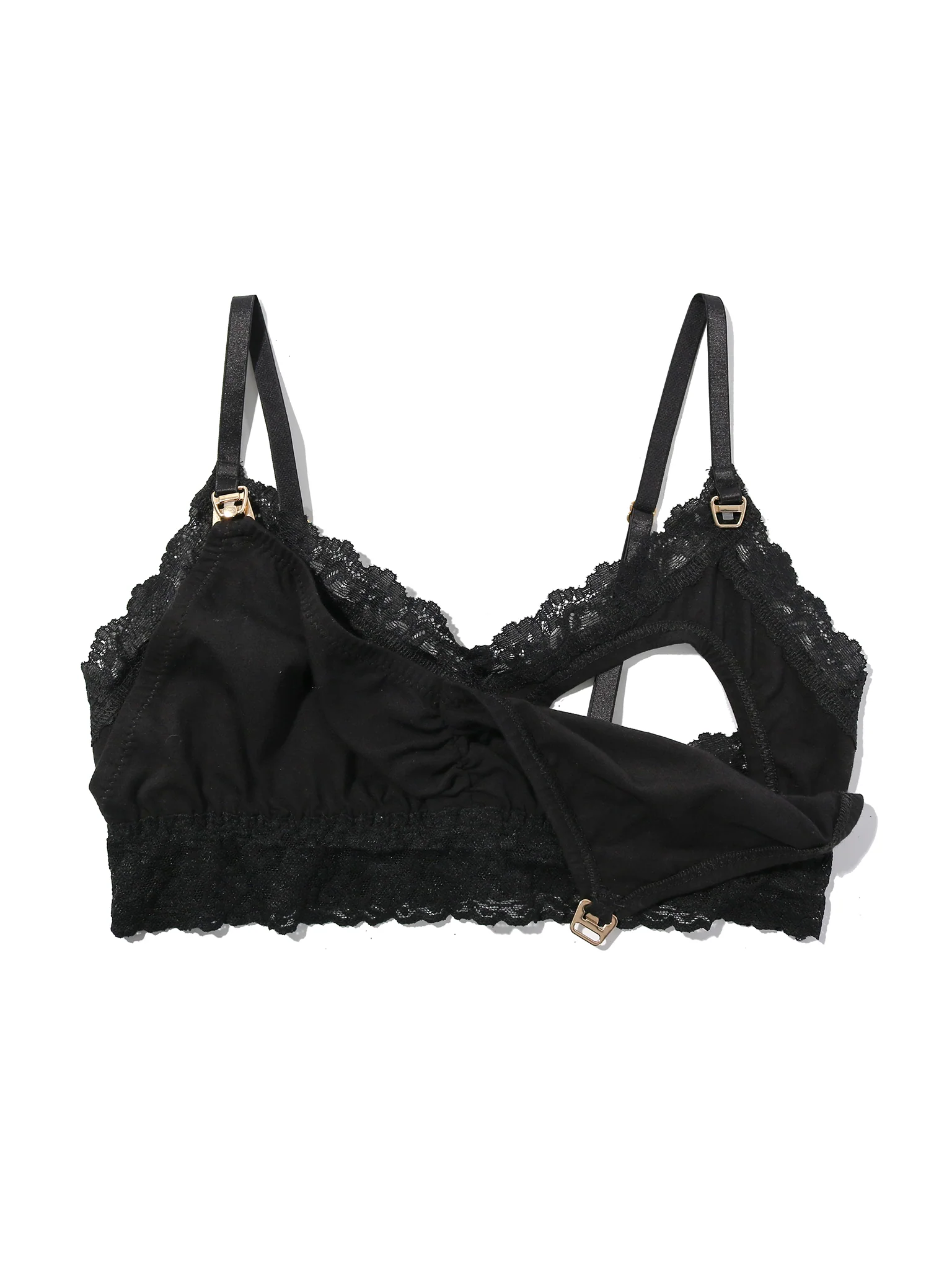 Supima CottonĀ® Nursing Bralette Black Sale - Image 6