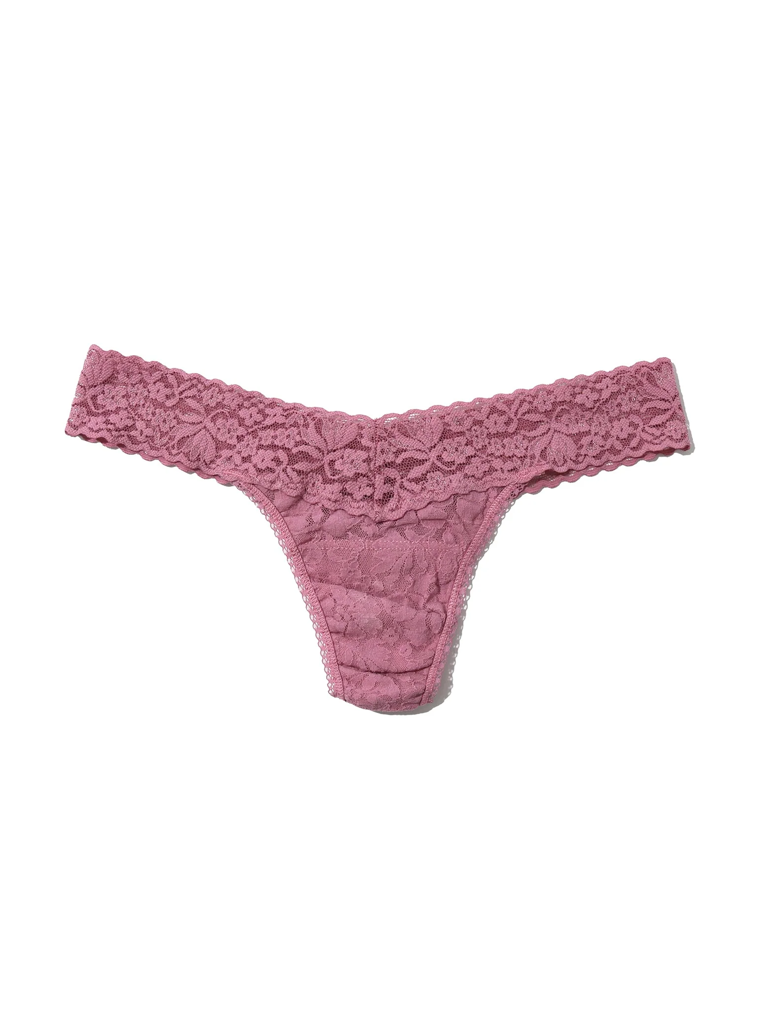 Flora Lace Low Rise Thong Mauve Orchid Pink Sale - Image 2