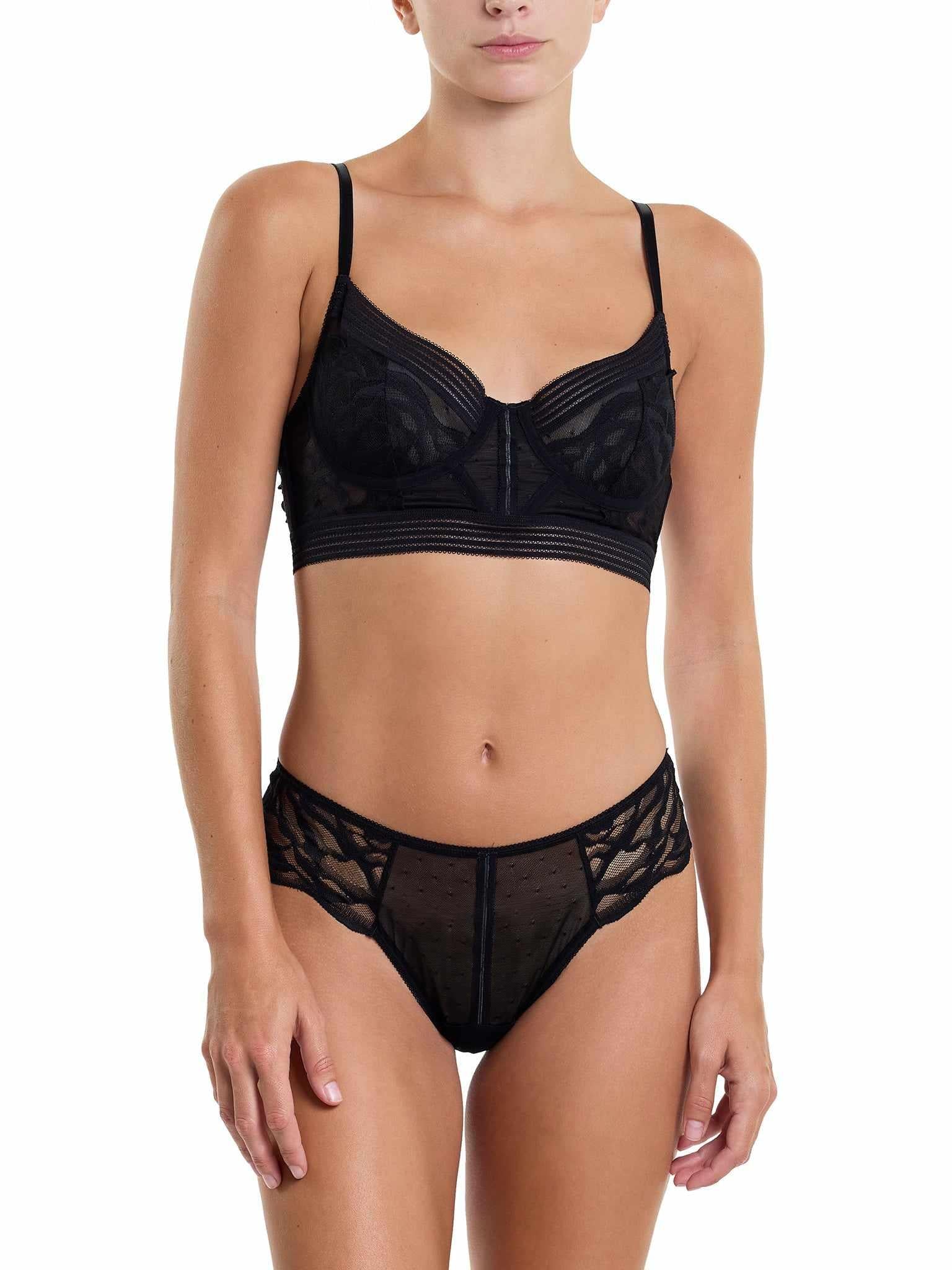 &oh™ Glamorous Grunge Longline Underwire Bra Black Sale - Image 3