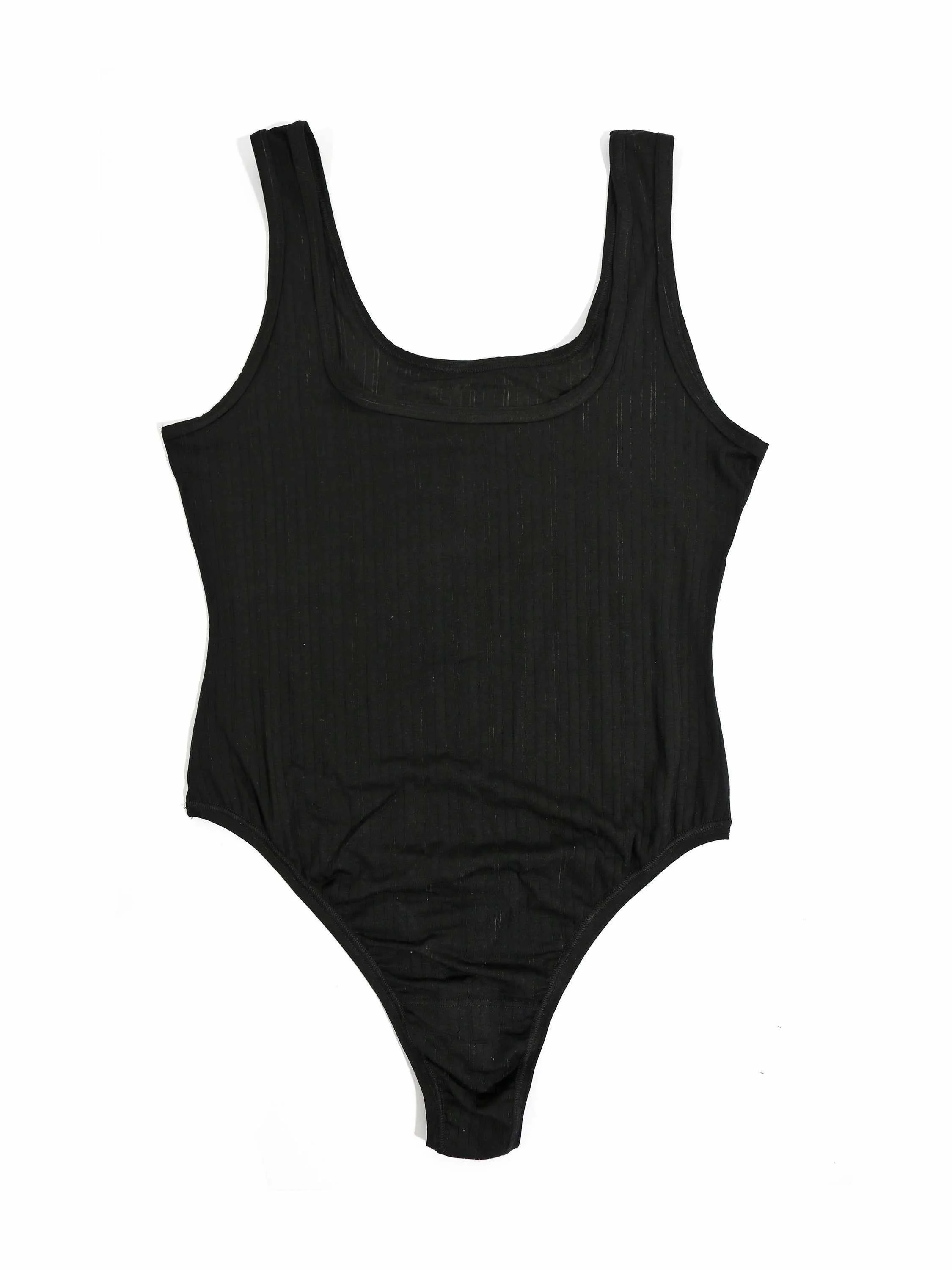 MellowLuxe™ Square Neck Bodysuit Black Sale - Image 3