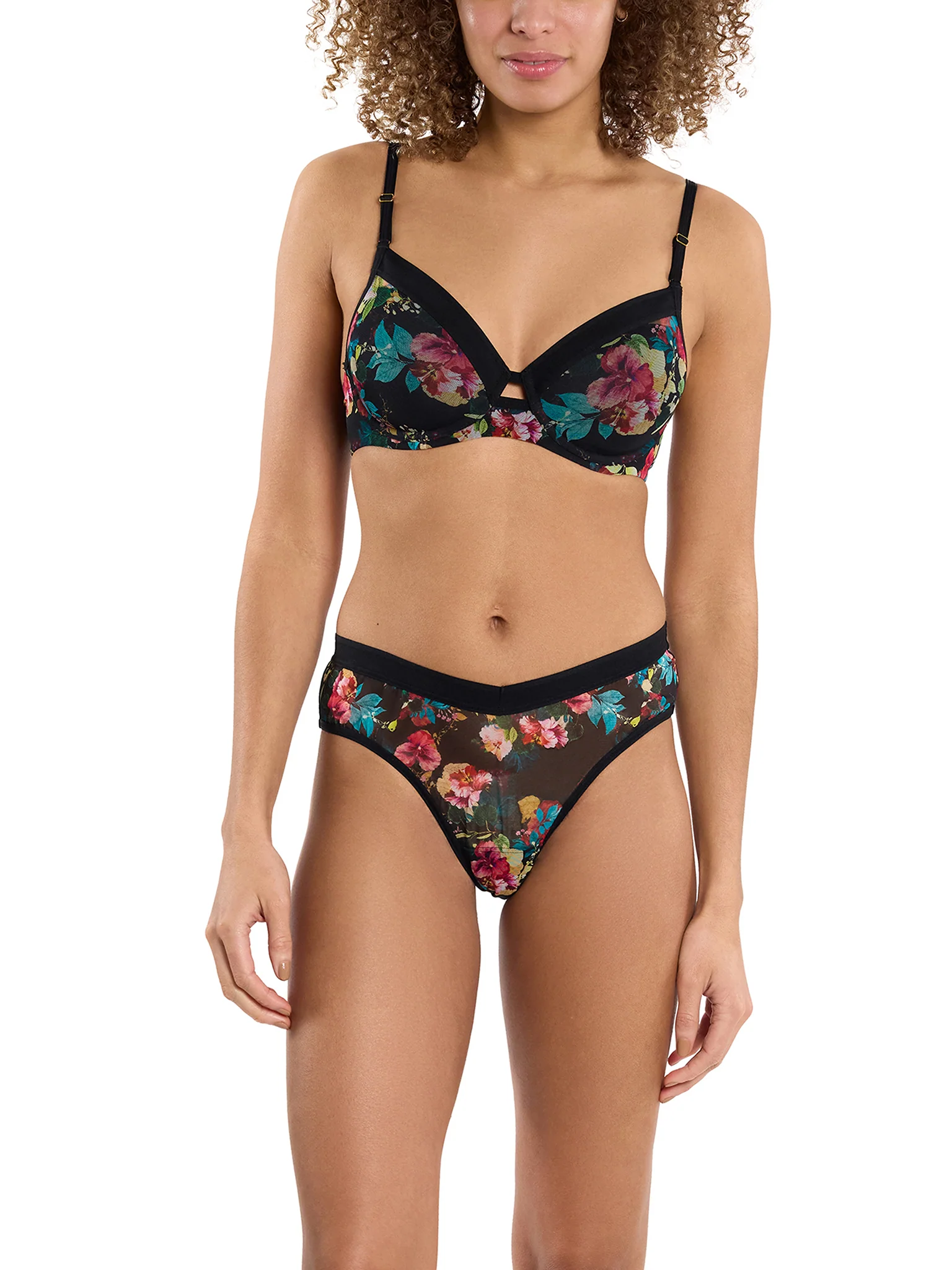 Mesh High Cut Thong Botanic Romantic
