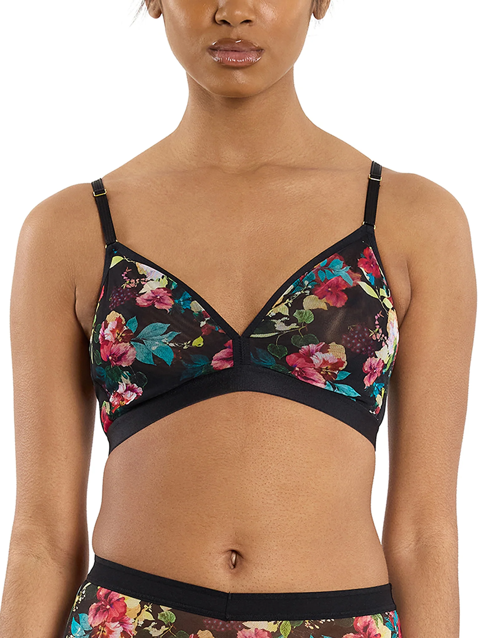 Mesh Triangle Bralette Botanic Romantic Sale - Image 3