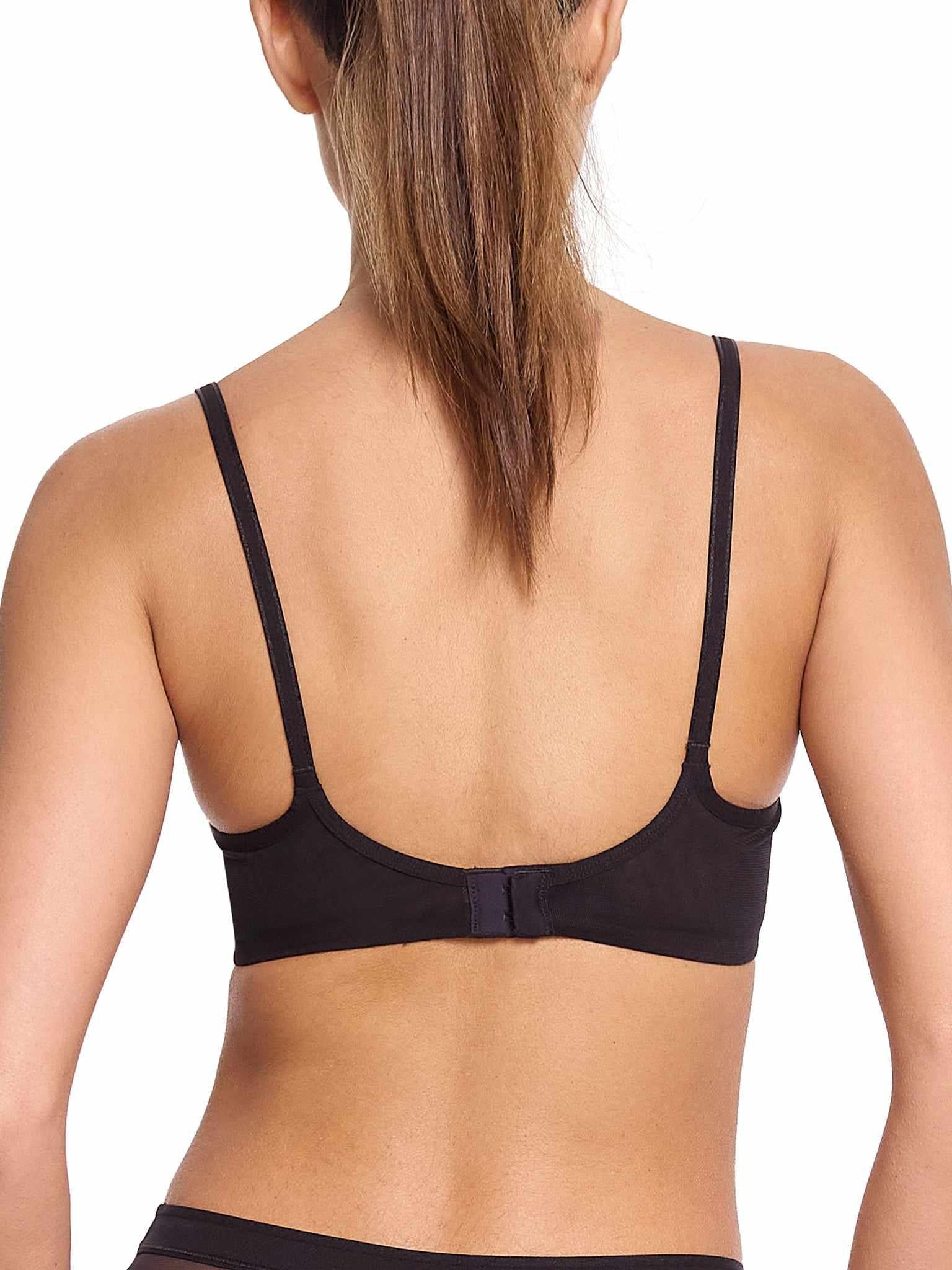 Unlined Mesh Underwire Bra Black Sale - Image 3