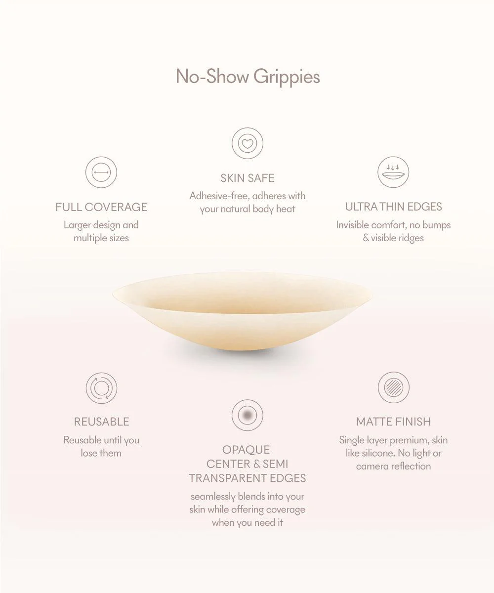 No-Show | Adhesive Reusable Nipple Covers Soft Tan - Image 3