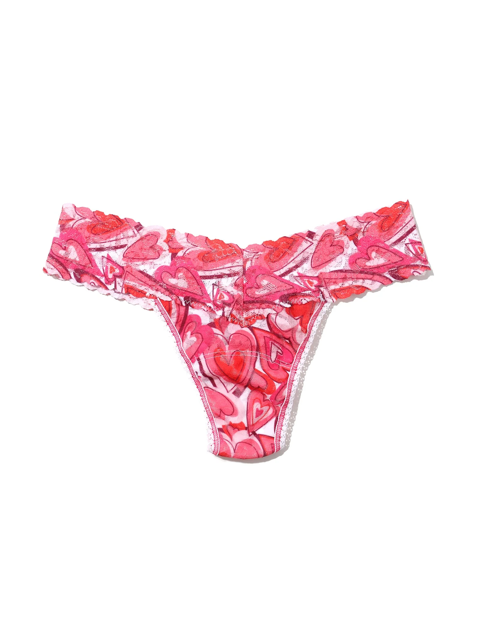 Petite Size Printed Signature LaceĀ® Thong Lots Of Love Sale