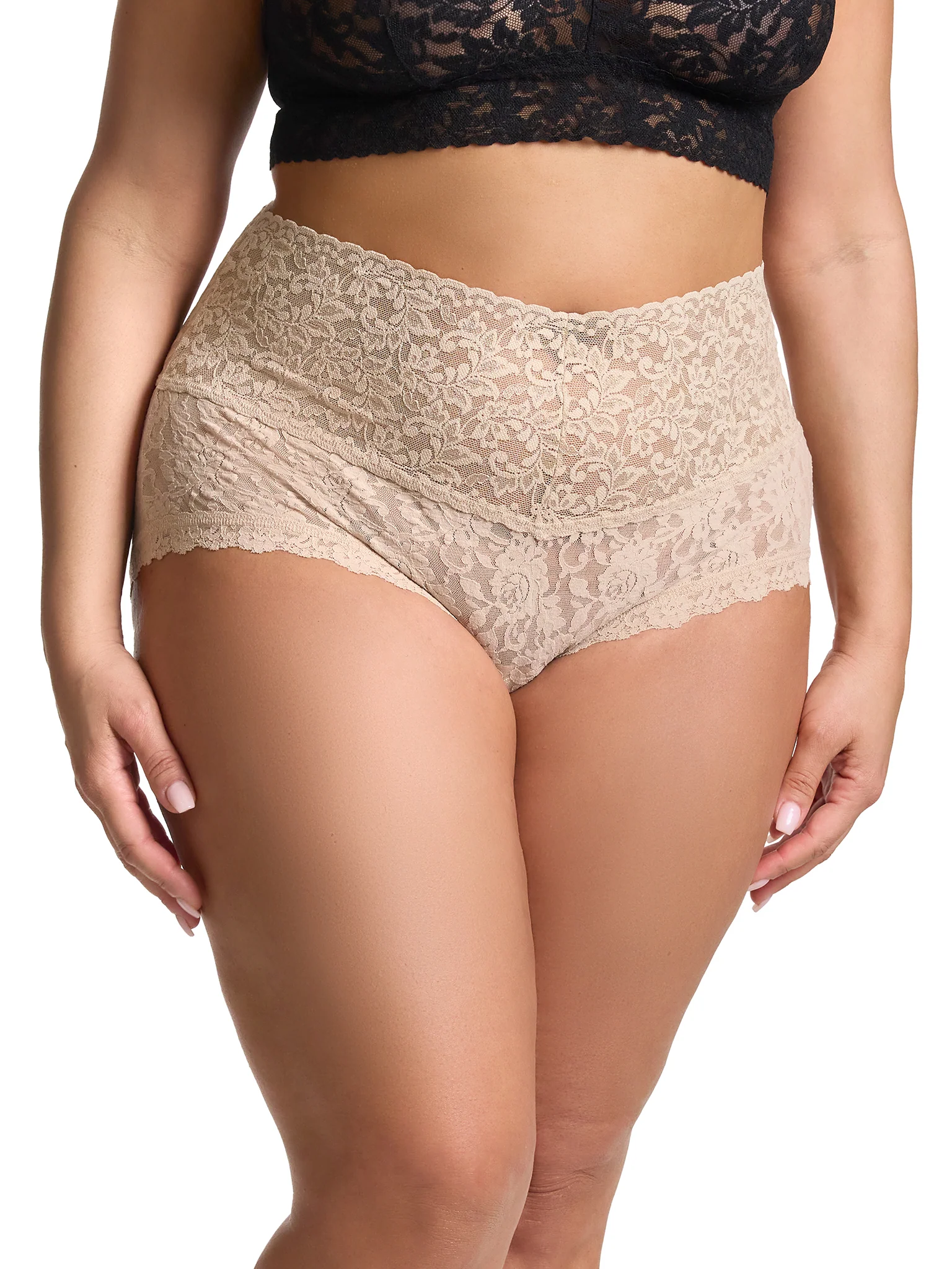 Plus Retro Boyshort Chai Sale