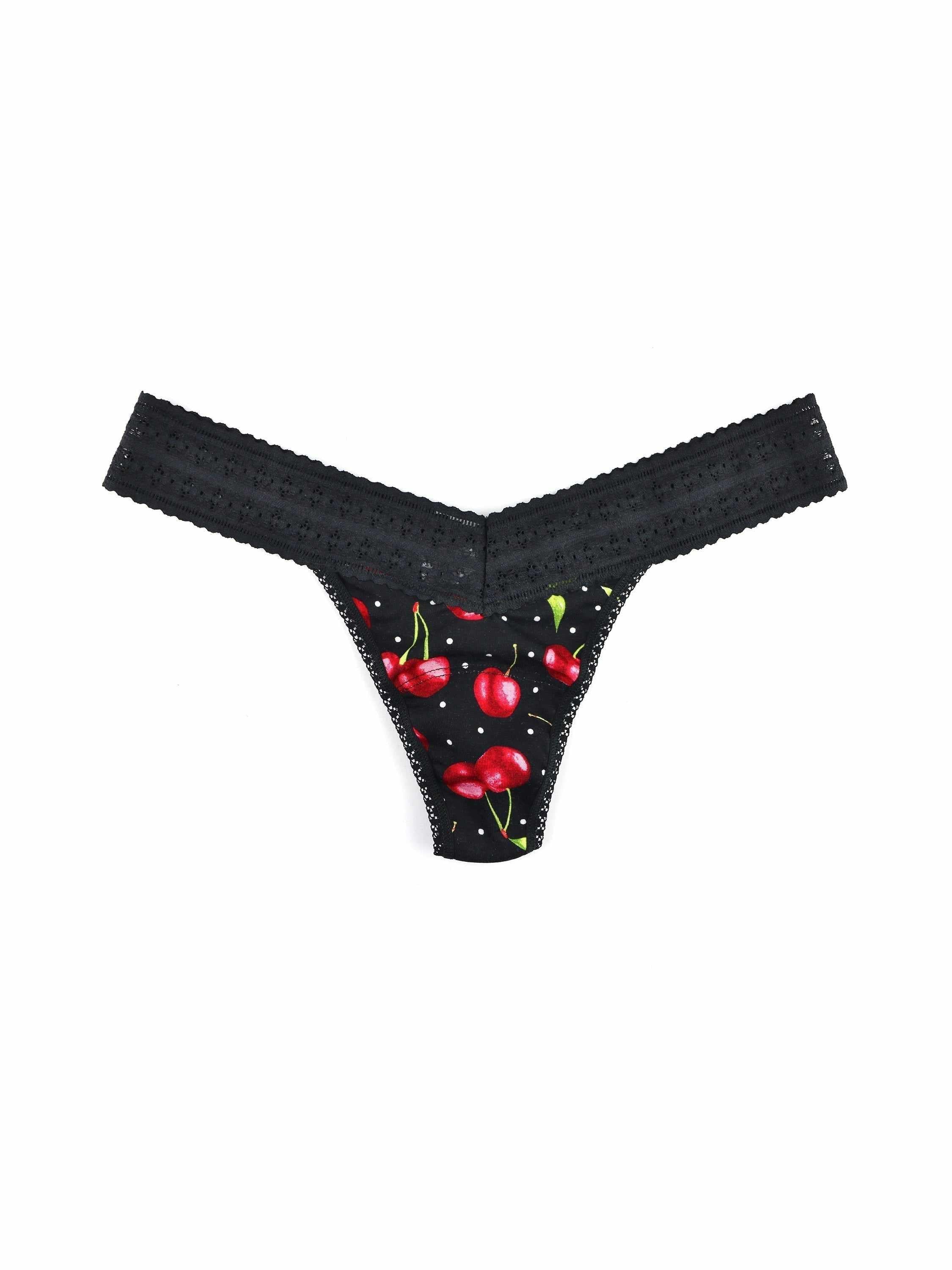 Printed DreamEase™ Low Rise Thong Cherry Bomb Sale - Image 3