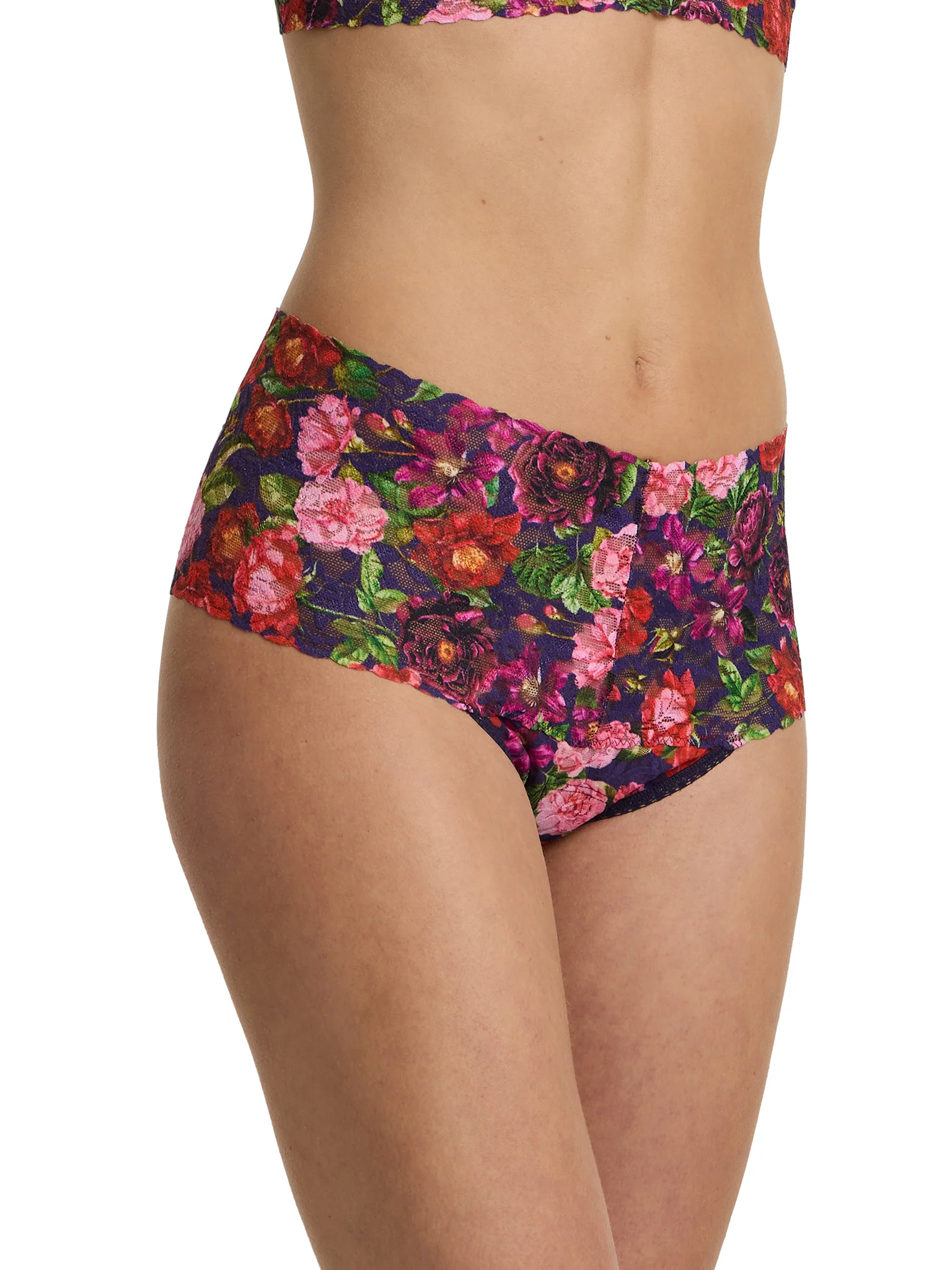 Printed Retro Lace Thong Winters Tale Floral Sale - Image 4