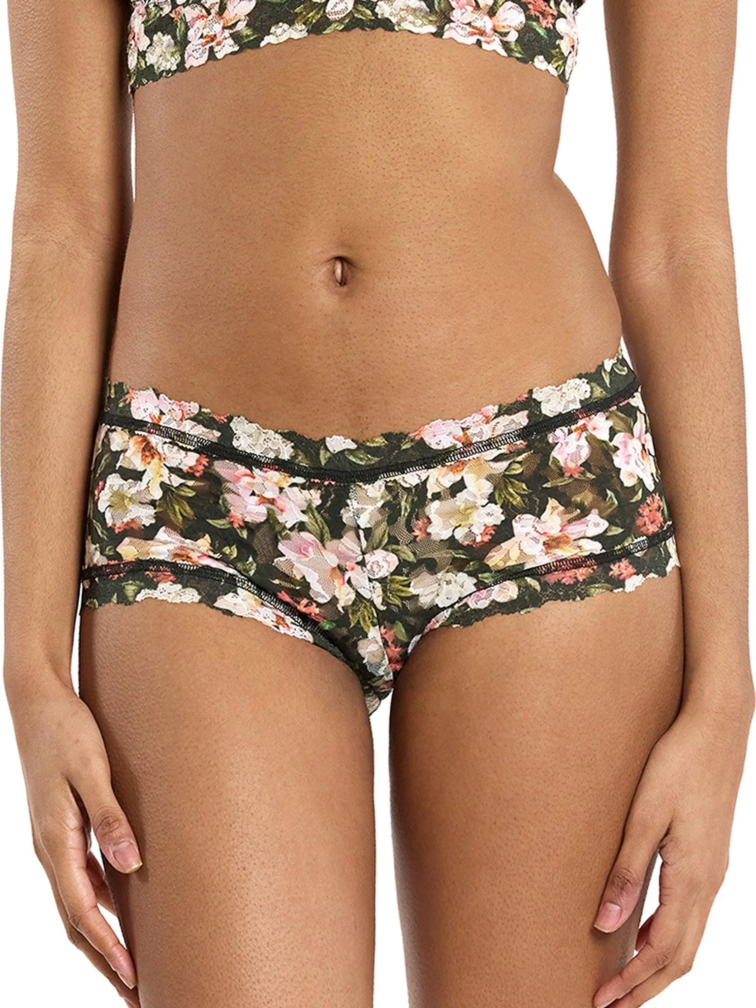 Printed Signature LaceĀ® Boyshort Dark Room Blooms Sale