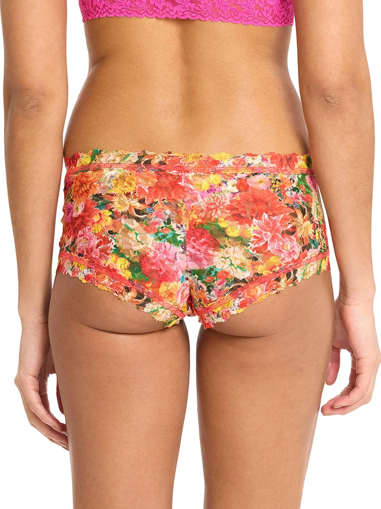 Printed Signature Lace® Boyshort Floramania Pink Sale - Image 2