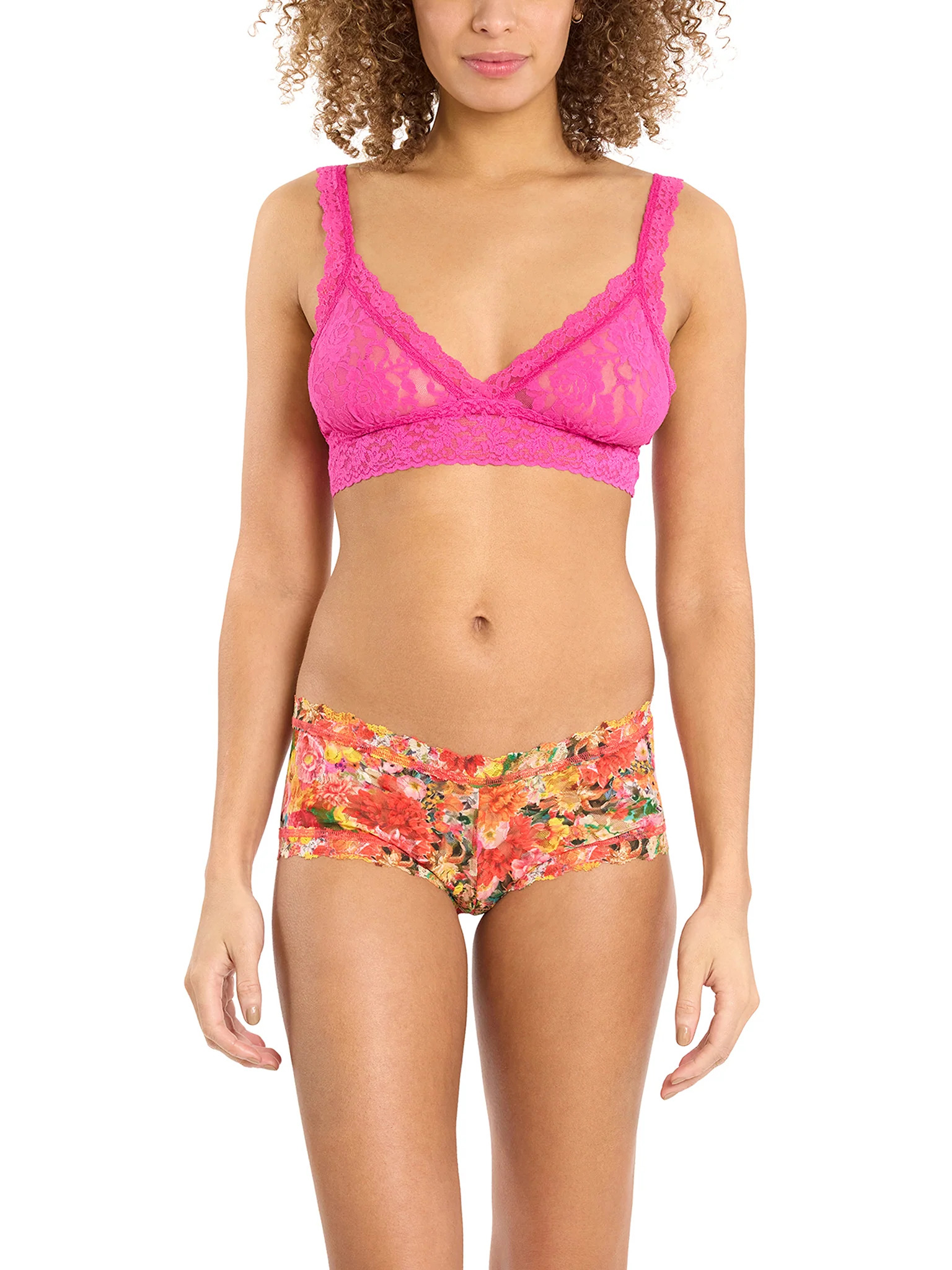 Printed Signature Lace® Boyshort Floramania Pink Sale - Image 3