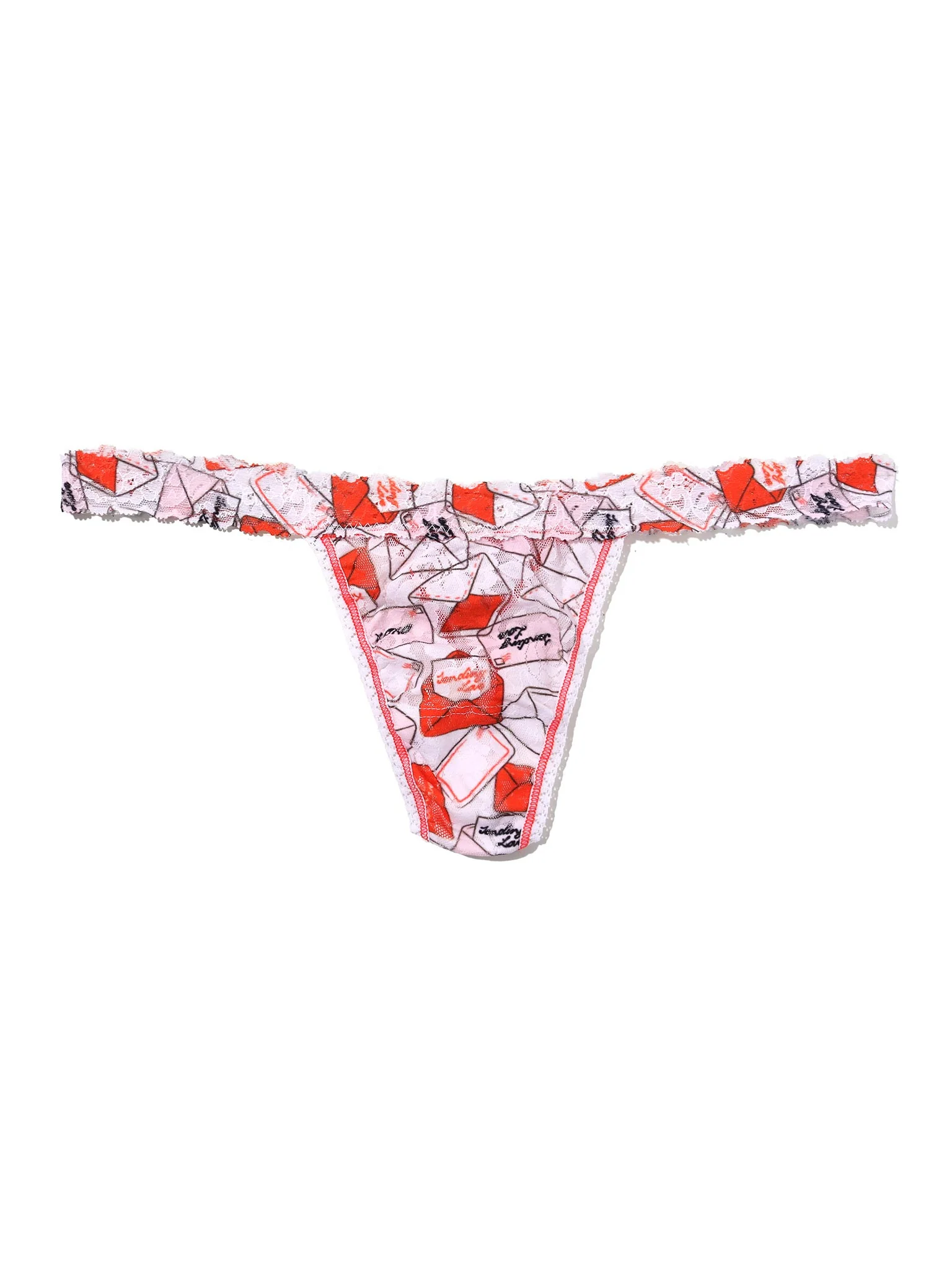 Printed Signature Lace® G-String With Love Red/Pink Sale - Image 3