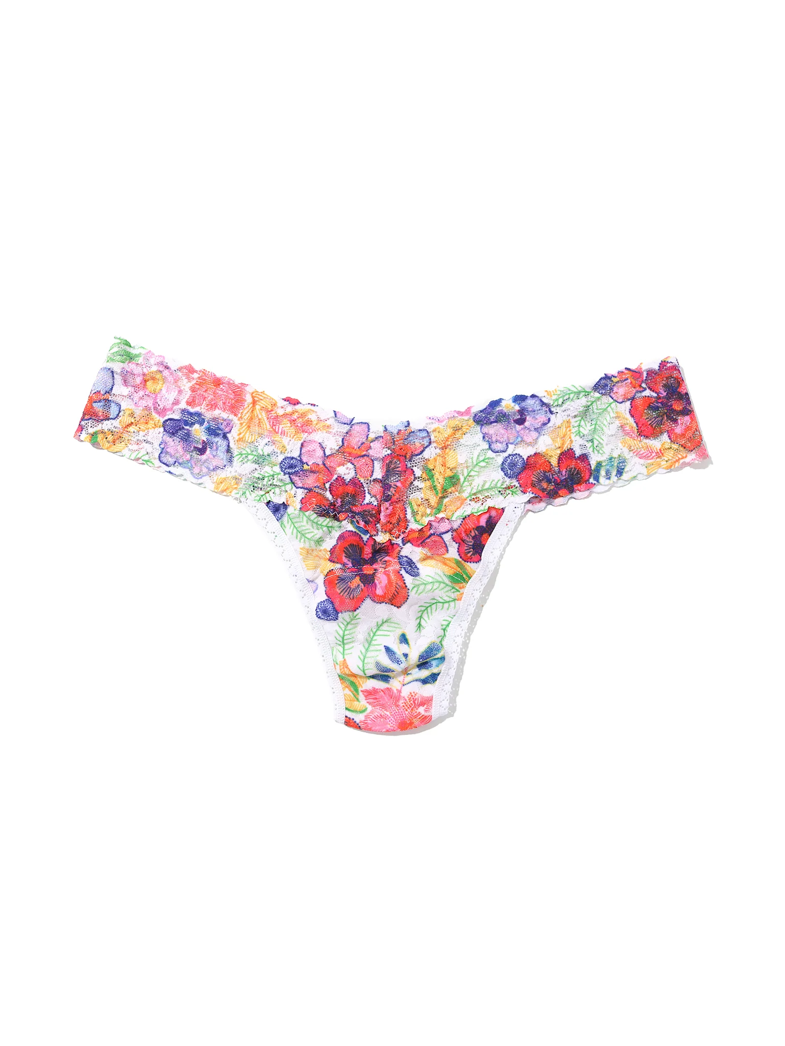 Printed Signature LaceĀ® Low Rise Thong Adorned Floral Print Sale - Image 5