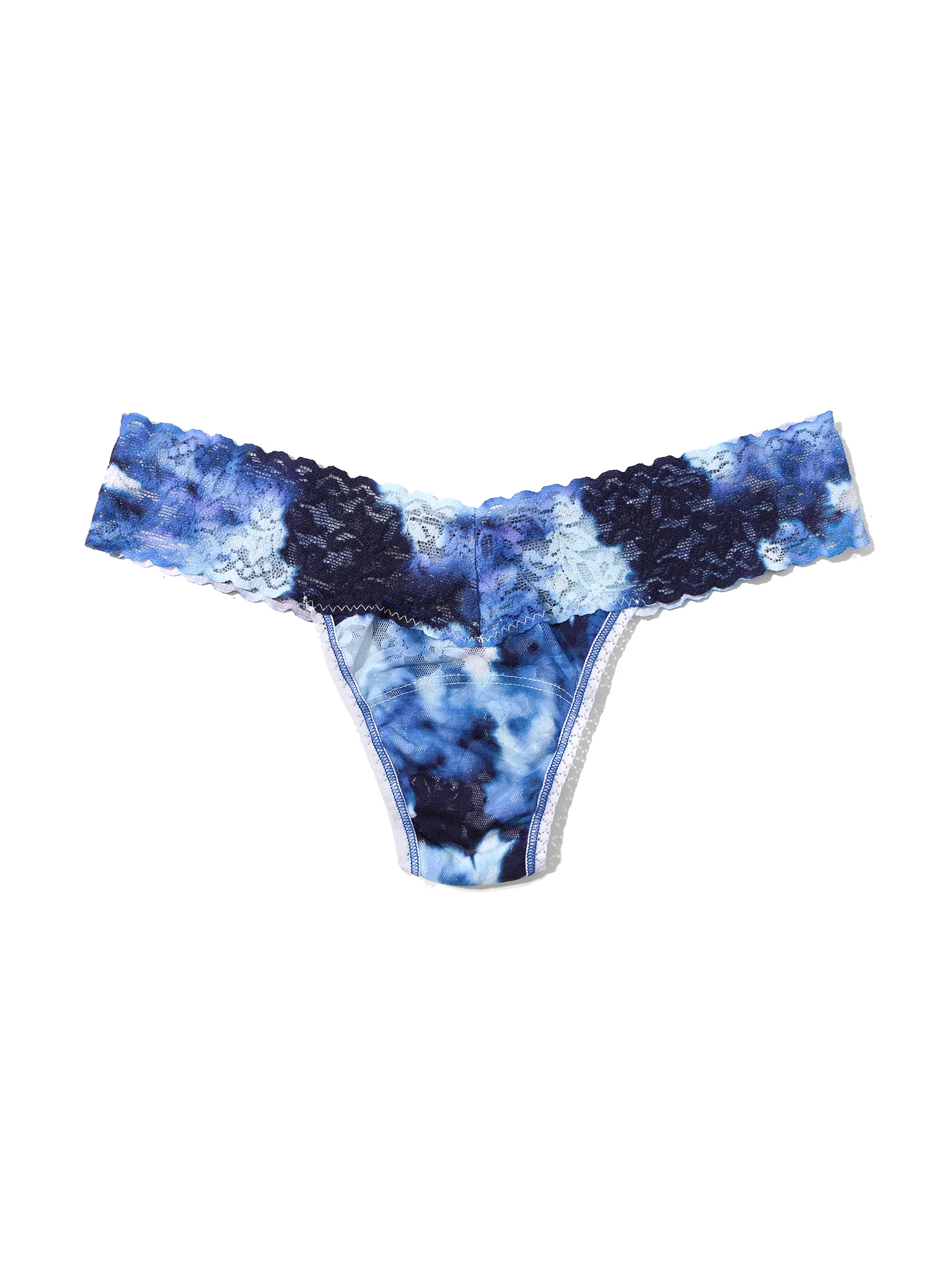 Printed Signature LaceĀ® Low Rise Thong Such A Blur Blue Sale - Image 4