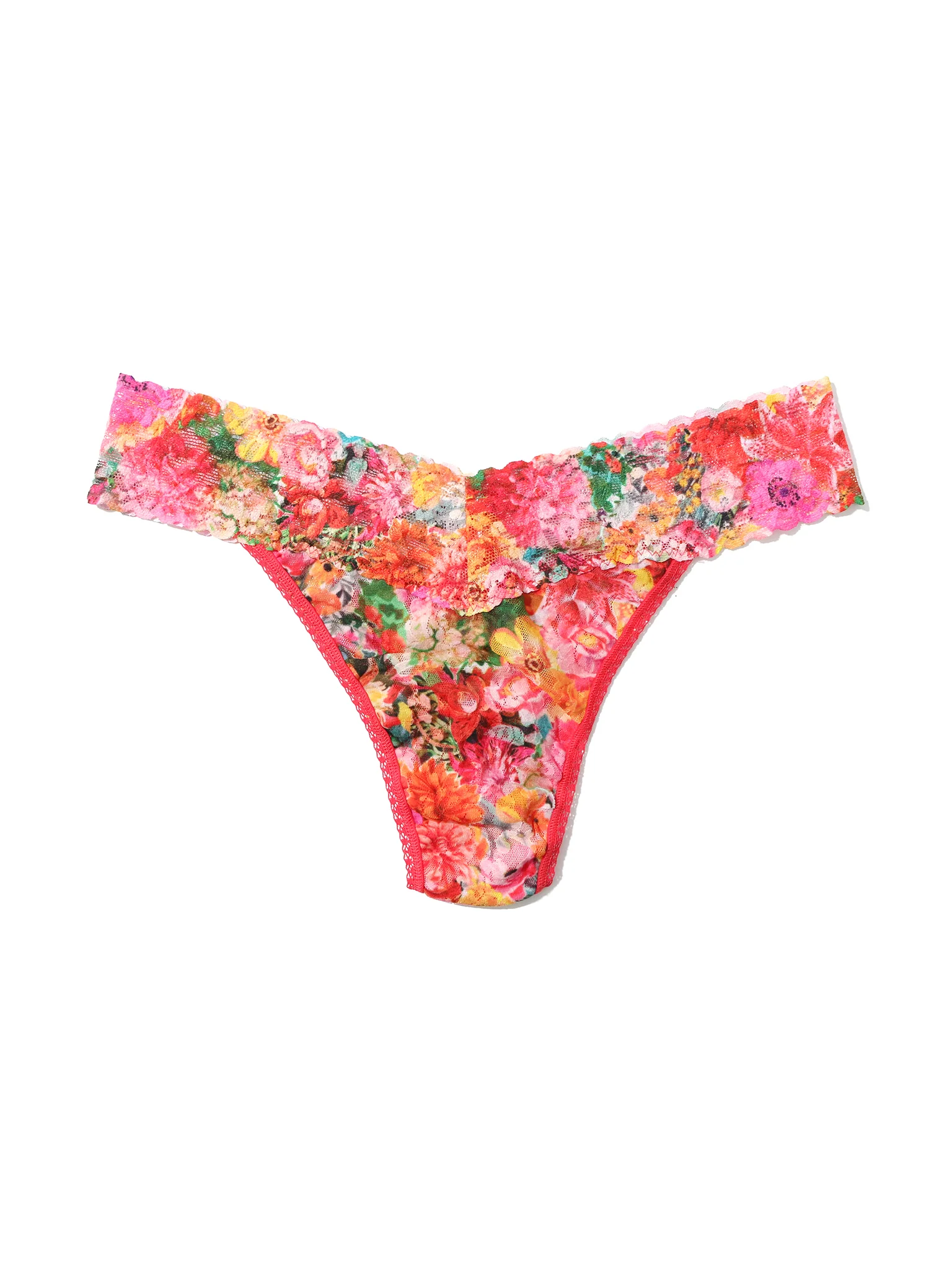 Printed Signature Lace® Original Rise Thong Floramania Pink Sale - Image 4