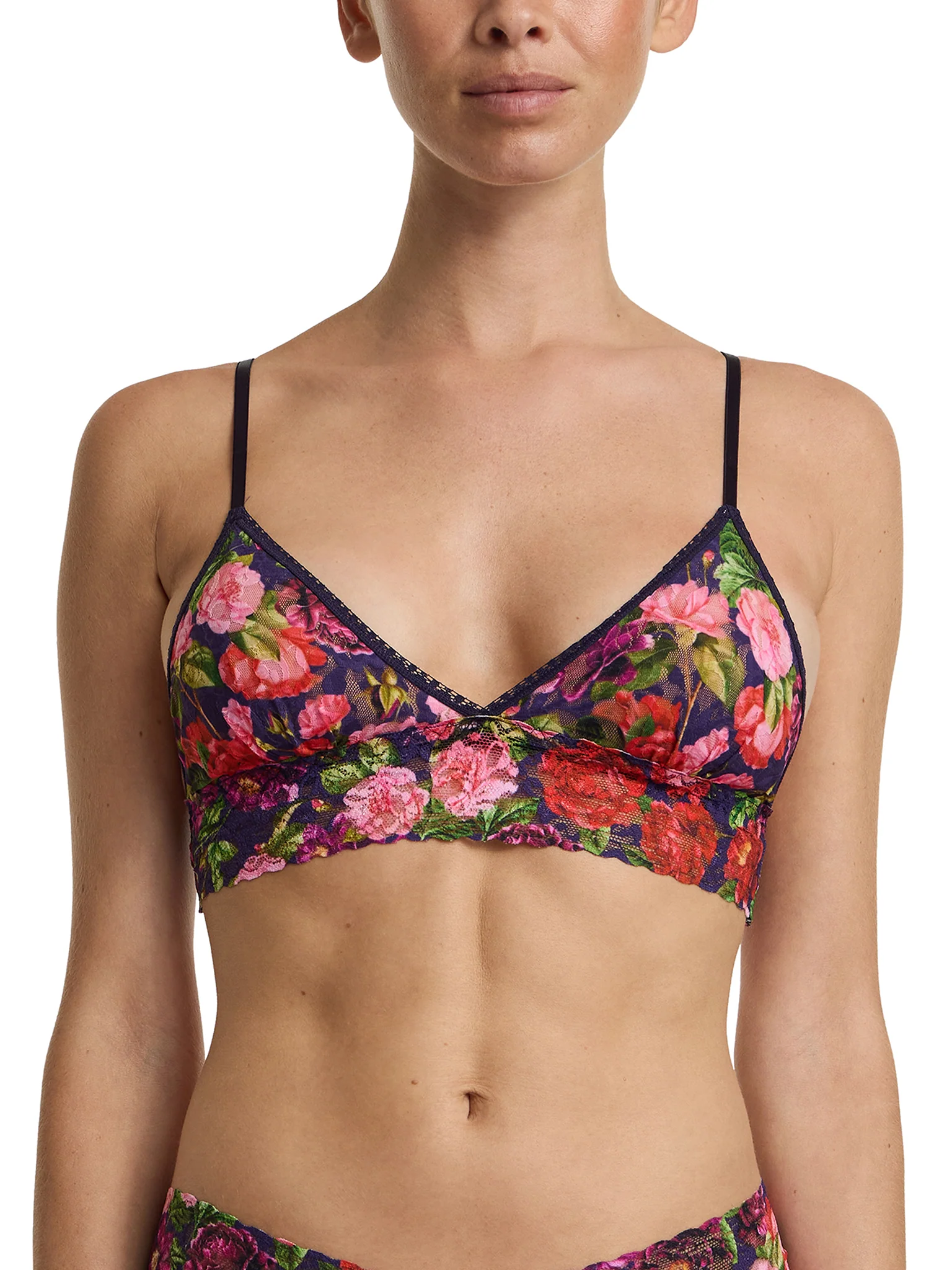 Printed Signature LaceĀ® Padded Triangle Bralette Winters Tale Floral Sale