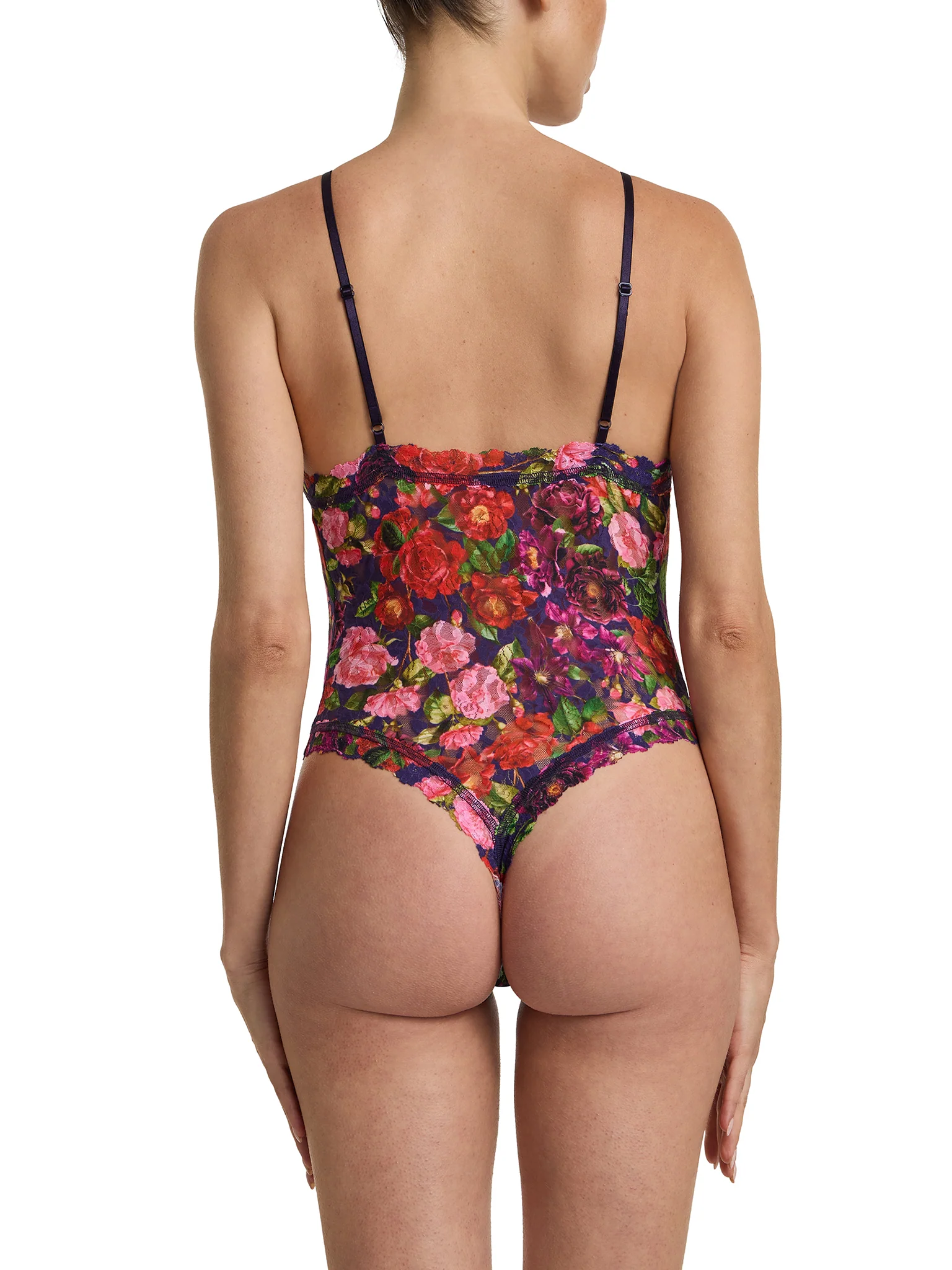 Printed Signature Lace® Thong Back Bodysuit Winters Tale Floral Sale - Image 3