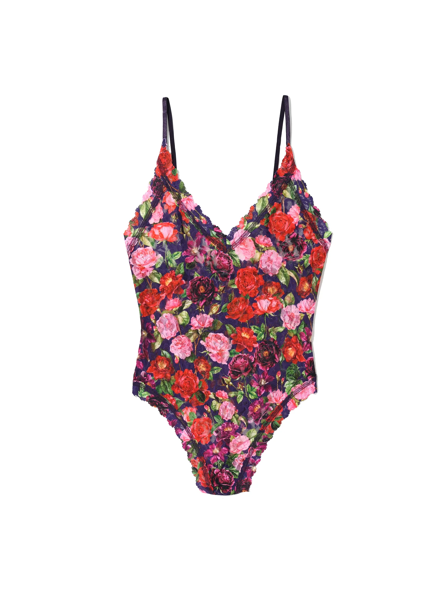 Printed Signature Lace® Thong Back Bodysuit Winters Tale Floral Sale - Image 8