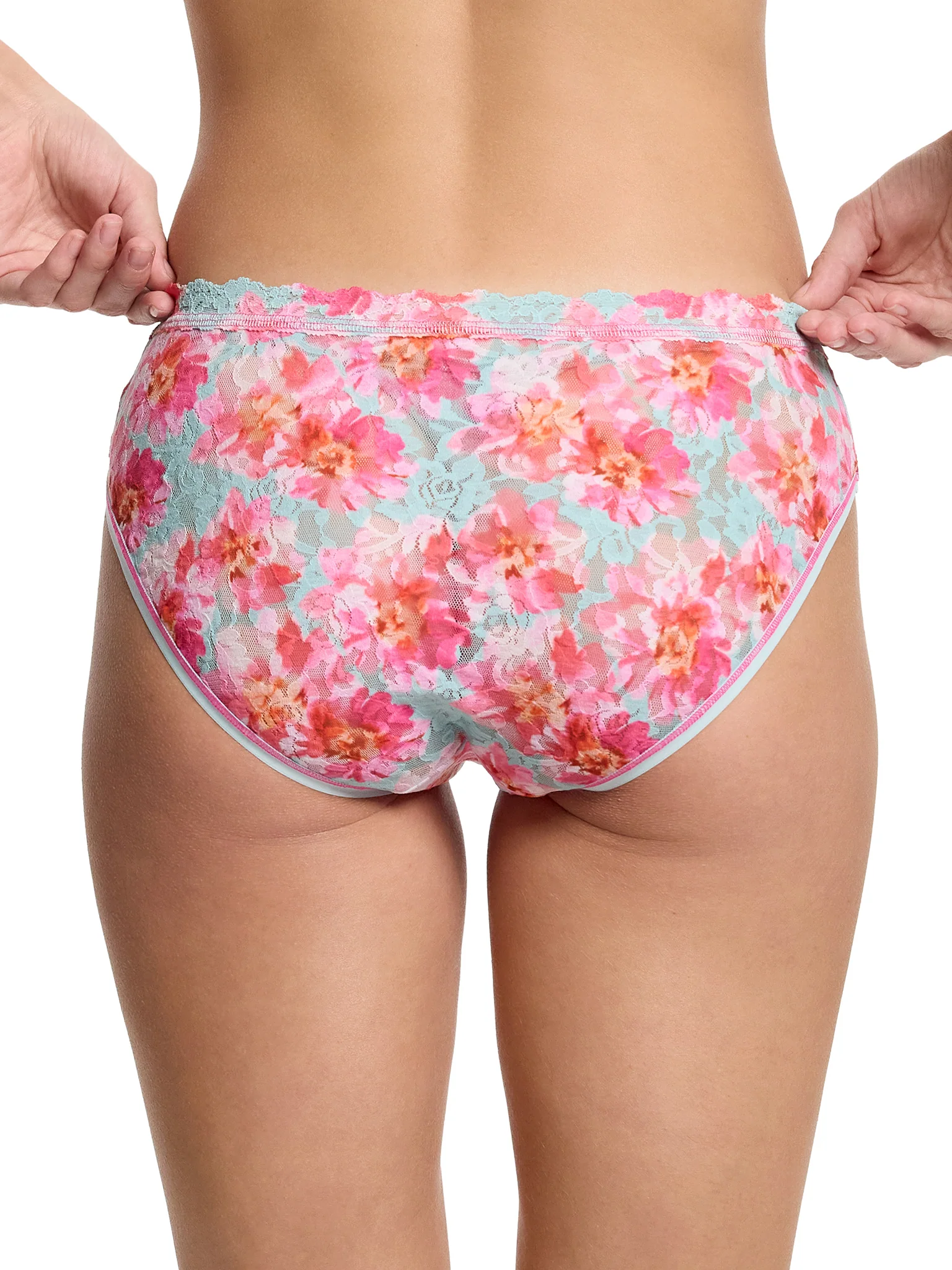 Printed Signature Lace® V-Front High Cut Brief First Bloom Sale - Image 2