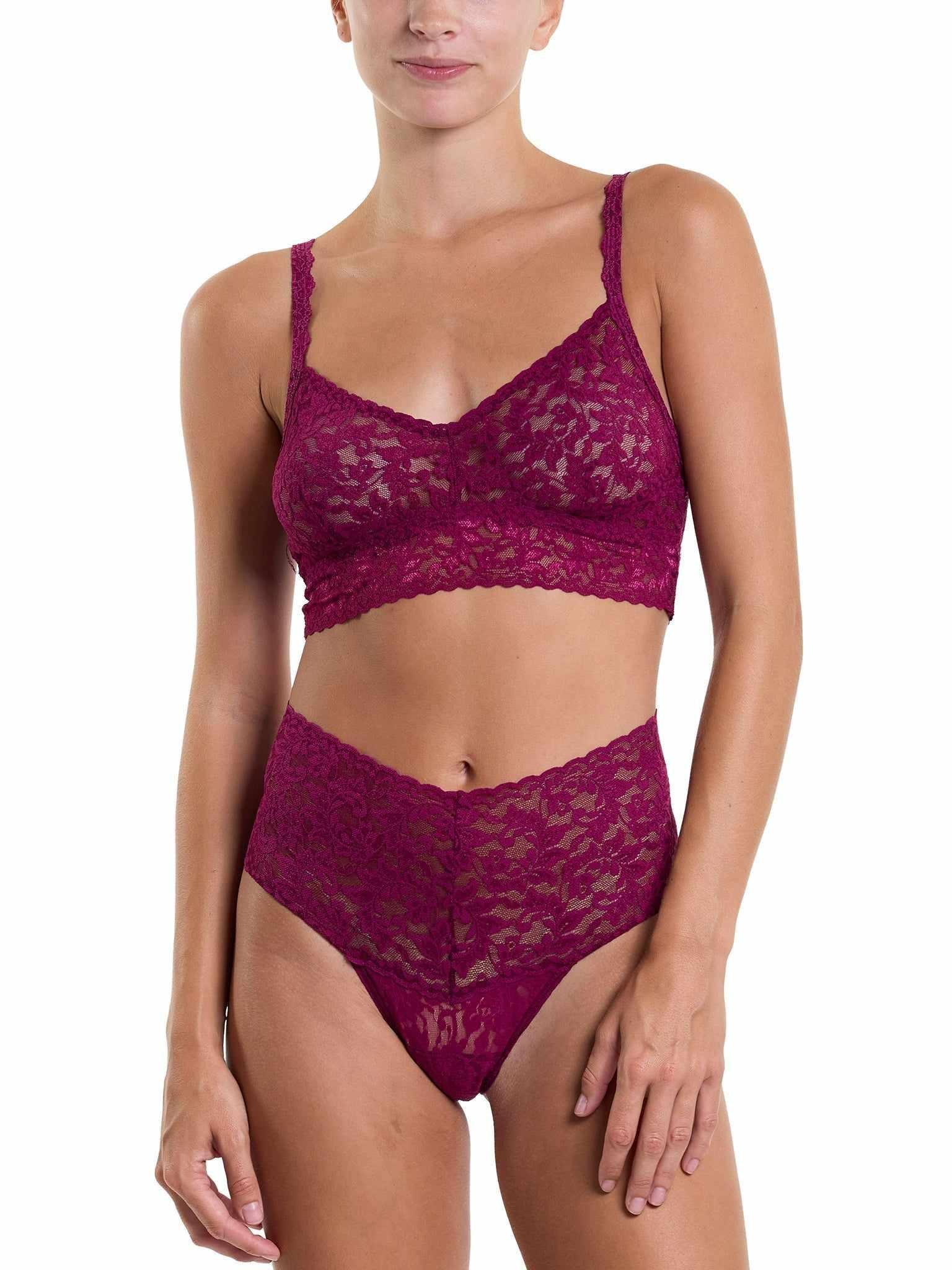 Retro Lace Thong Sugar Plum Red Sale - Image 4