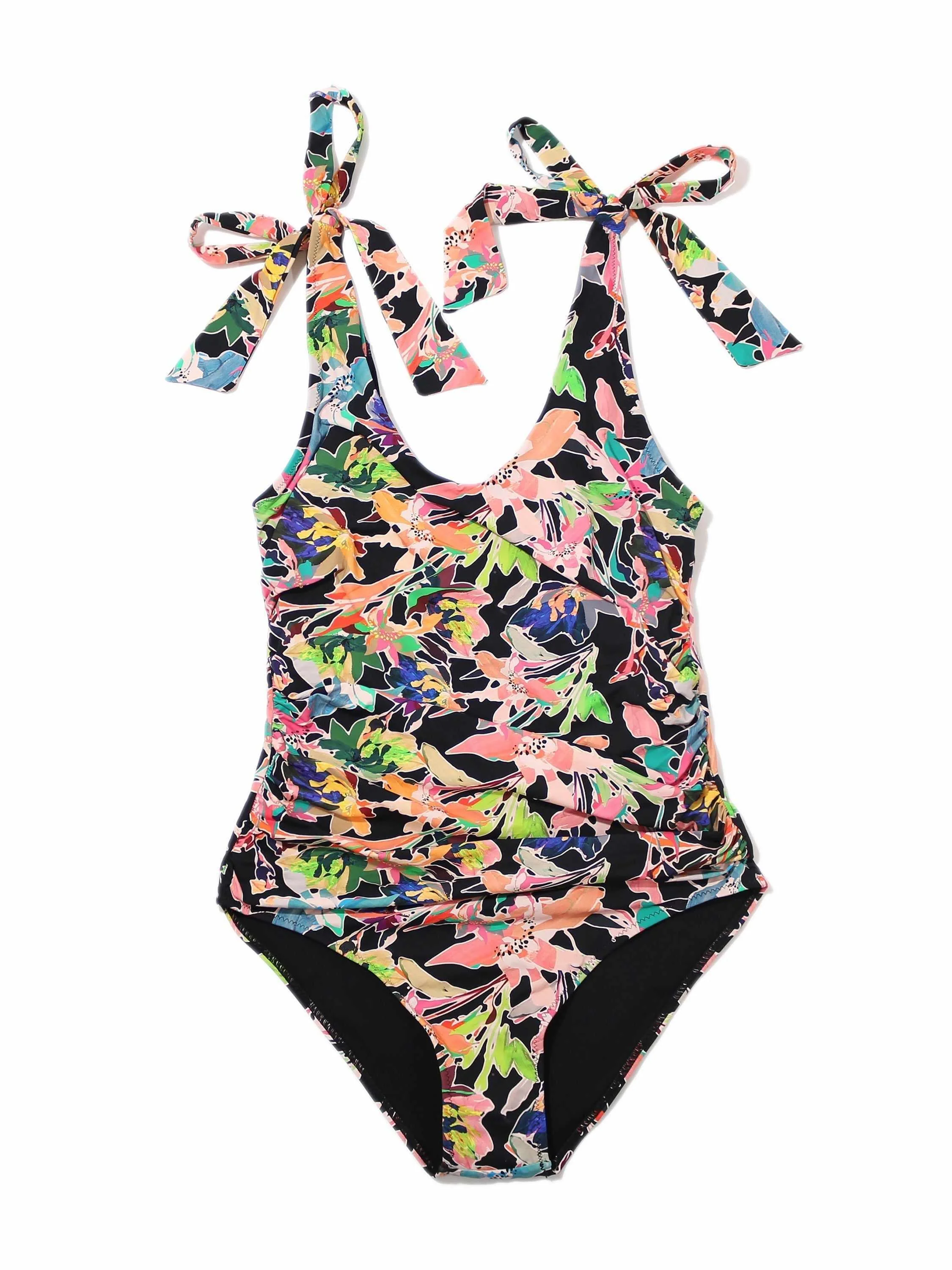Ruched Bow One Piece Swimsuit Unapologetic Sale - Image 3
