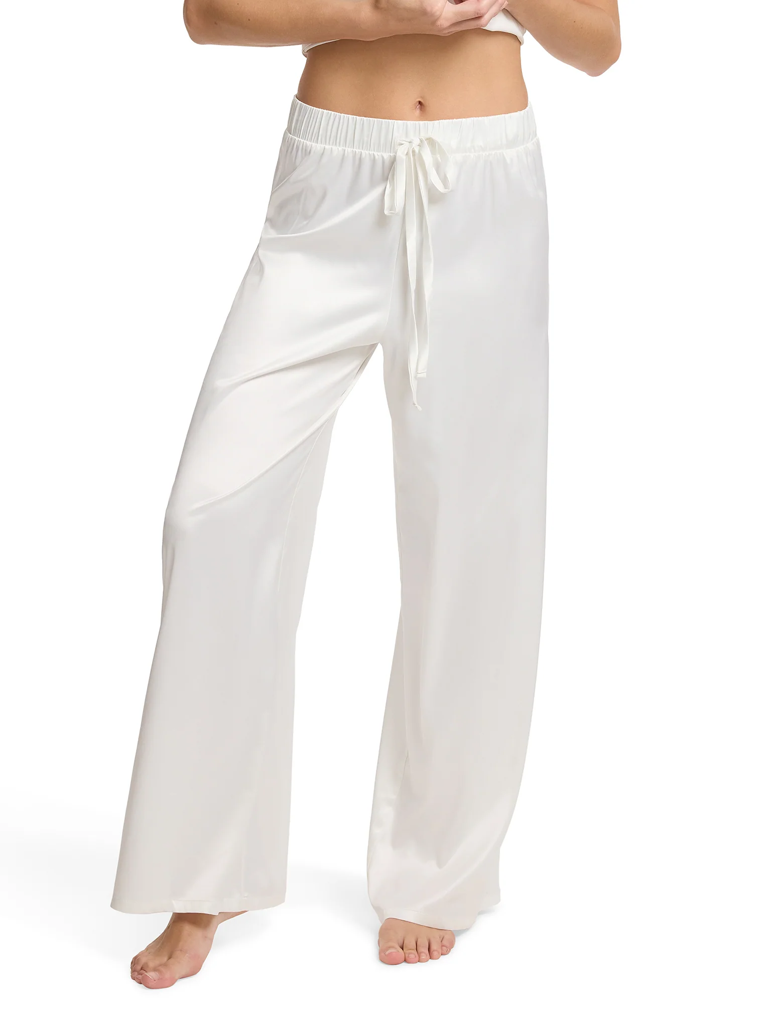 Satin Sleep Pant Light Ivory Sale
