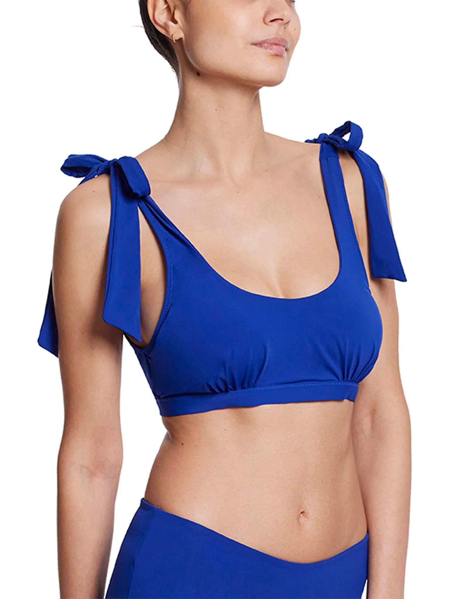 Scoop Neck Swim Top Poolside Blue Sale - Image 3