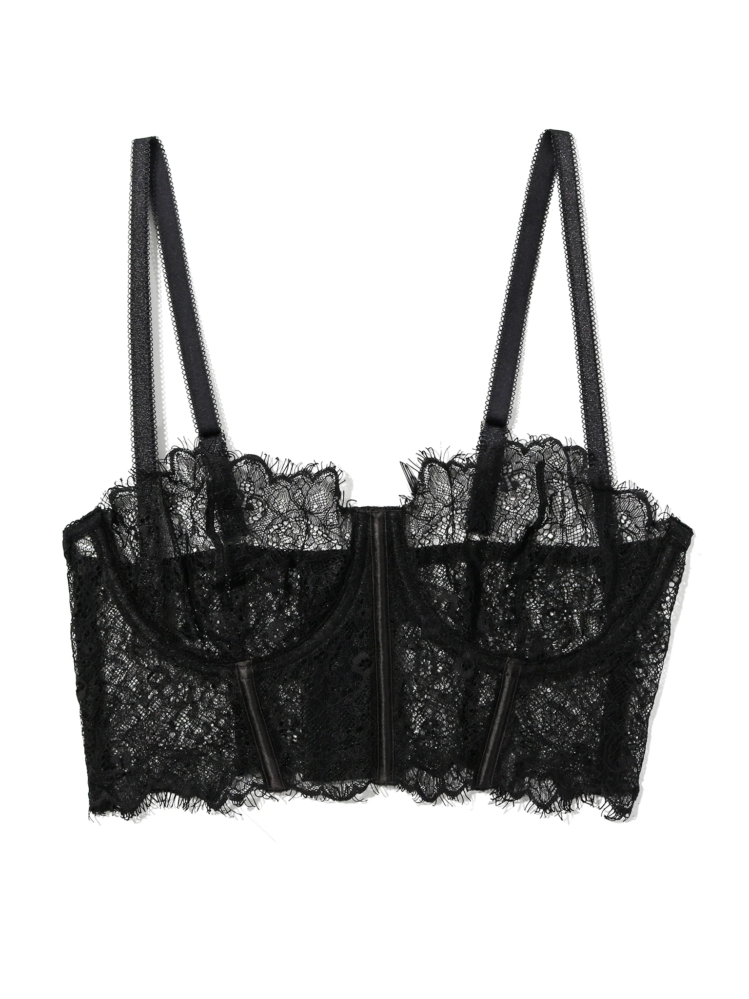 Sheer Seduction Underwire Bustier Black Sale - Image 5