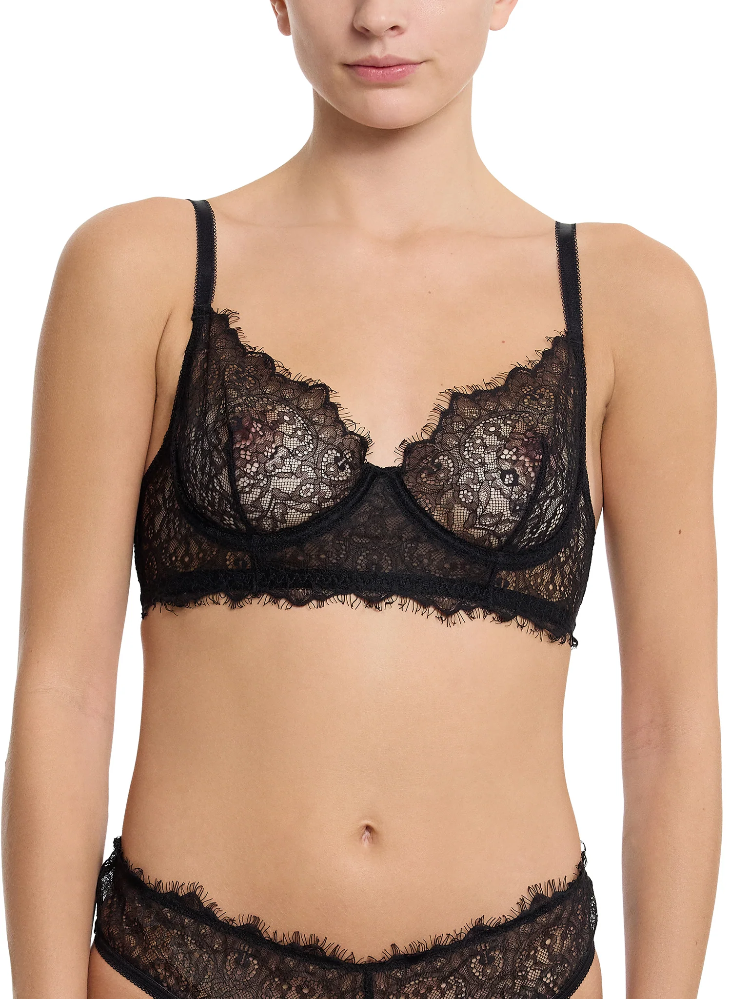 Sheer Seduction Underwire Bra Black Sale