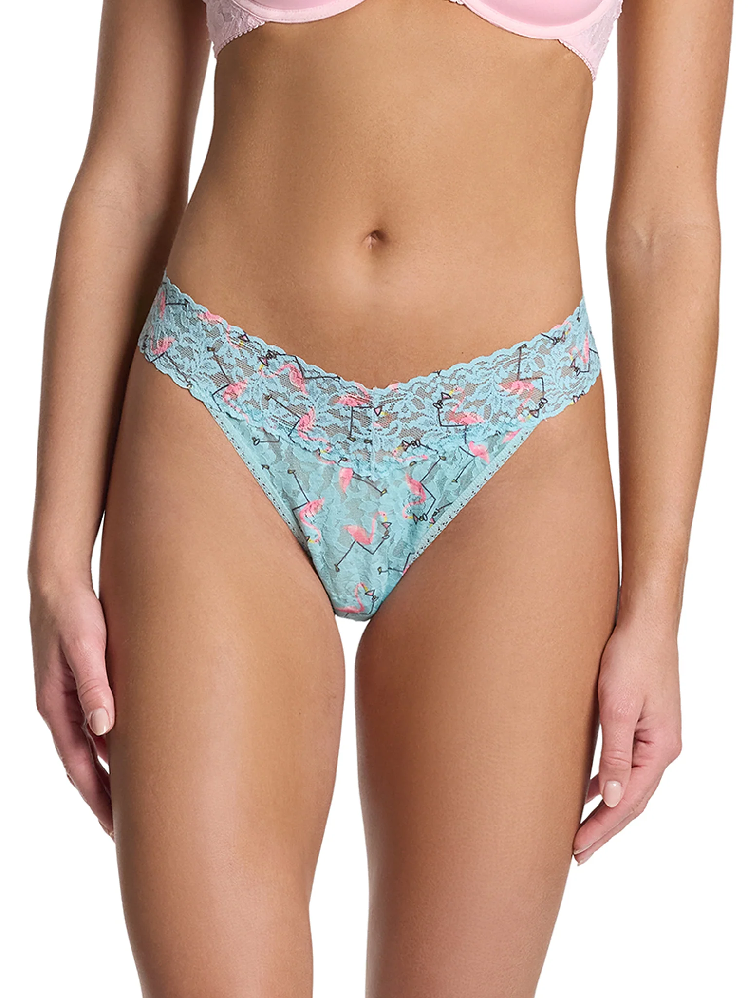 Signature Lace® Original Rise Thong And Saxx Super Soft Vibe Boxer Brief Drinko Flamingo Sale - Image 2