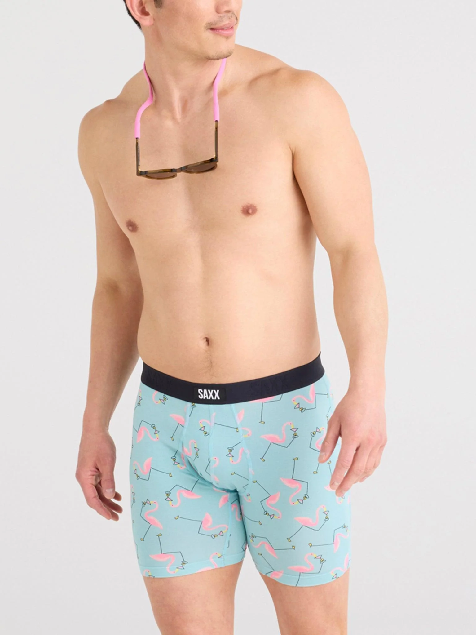 Signature Lace® Original Rise Thong And Saxx Super Soft Vibe Boxer Brief Drinko Flamingo Sale - Image 6