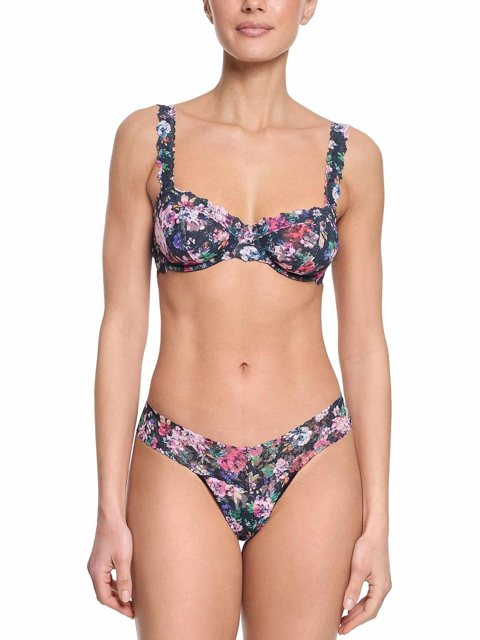 Signature Lace® Balconette Bra Dark Peonies Sale - Image 4