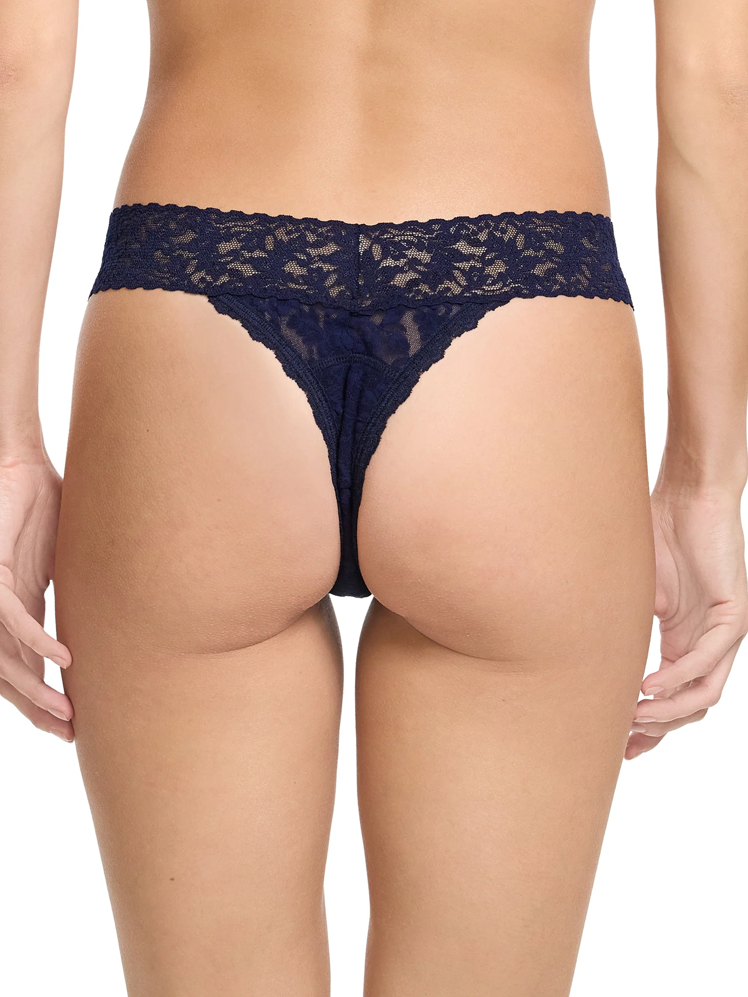 Signature LaceĀ® Leakproof Original Rise Thong Navy - Image 2