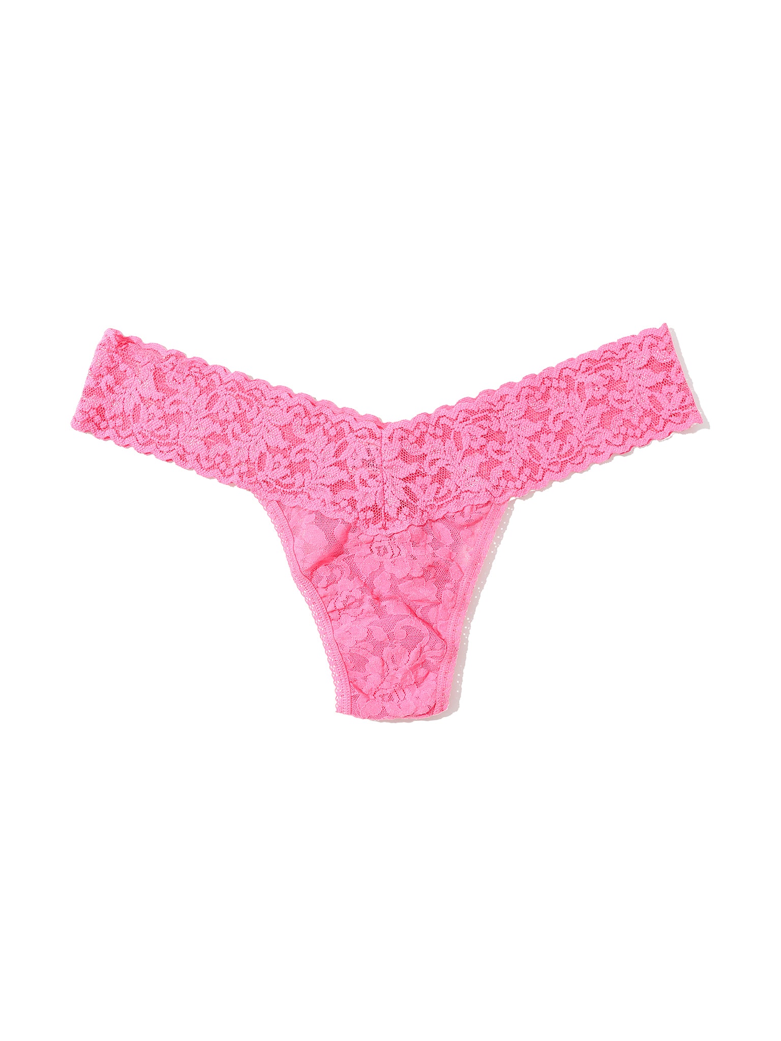 Signature Lace® Low Rise Thong Amused Pink - Image 5