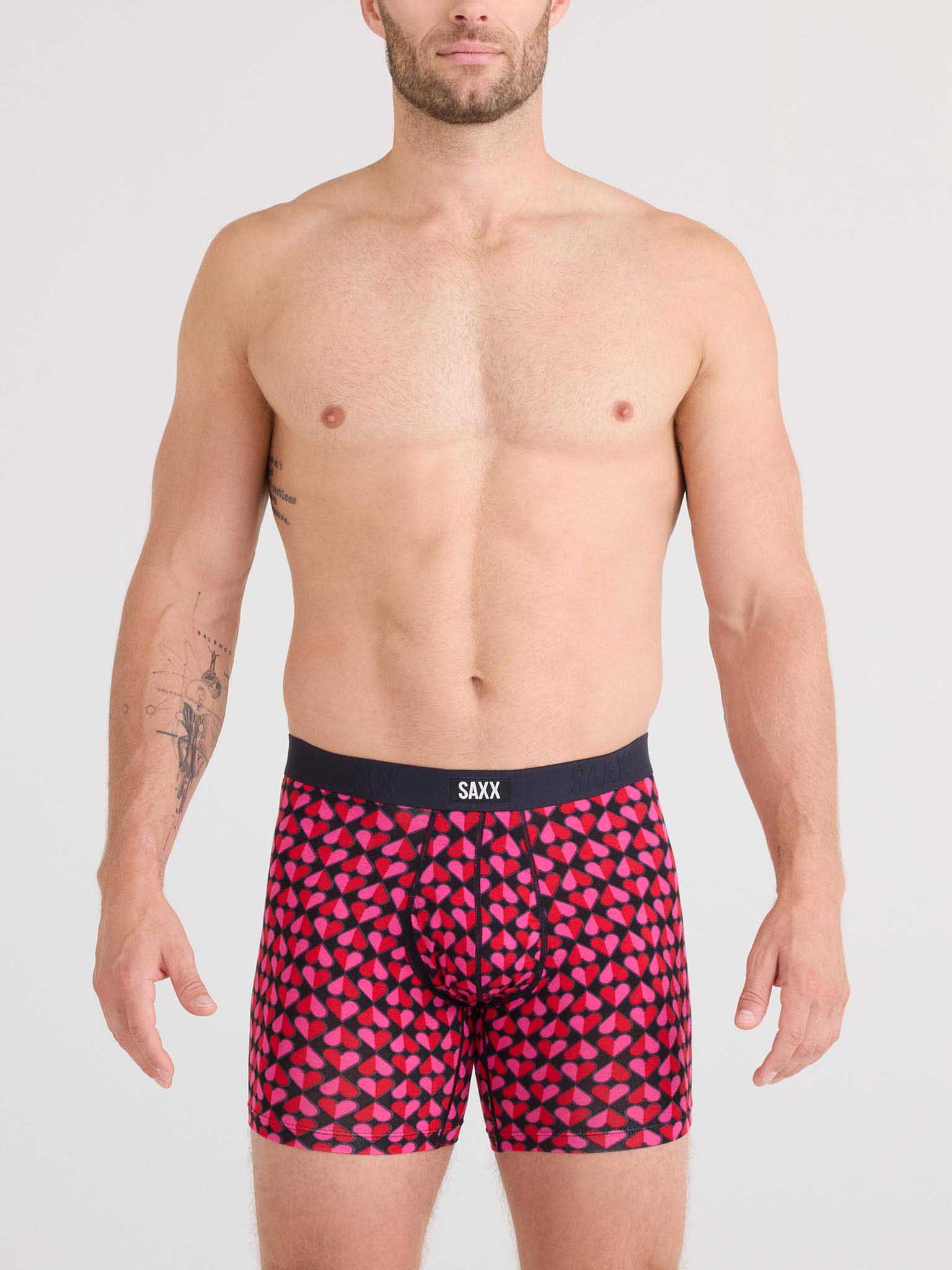 Signature Lace® Low Rise Thong And Saxx Super Soft Vibe Boxer Brief Love Check Baby - Black Sale - Image 2