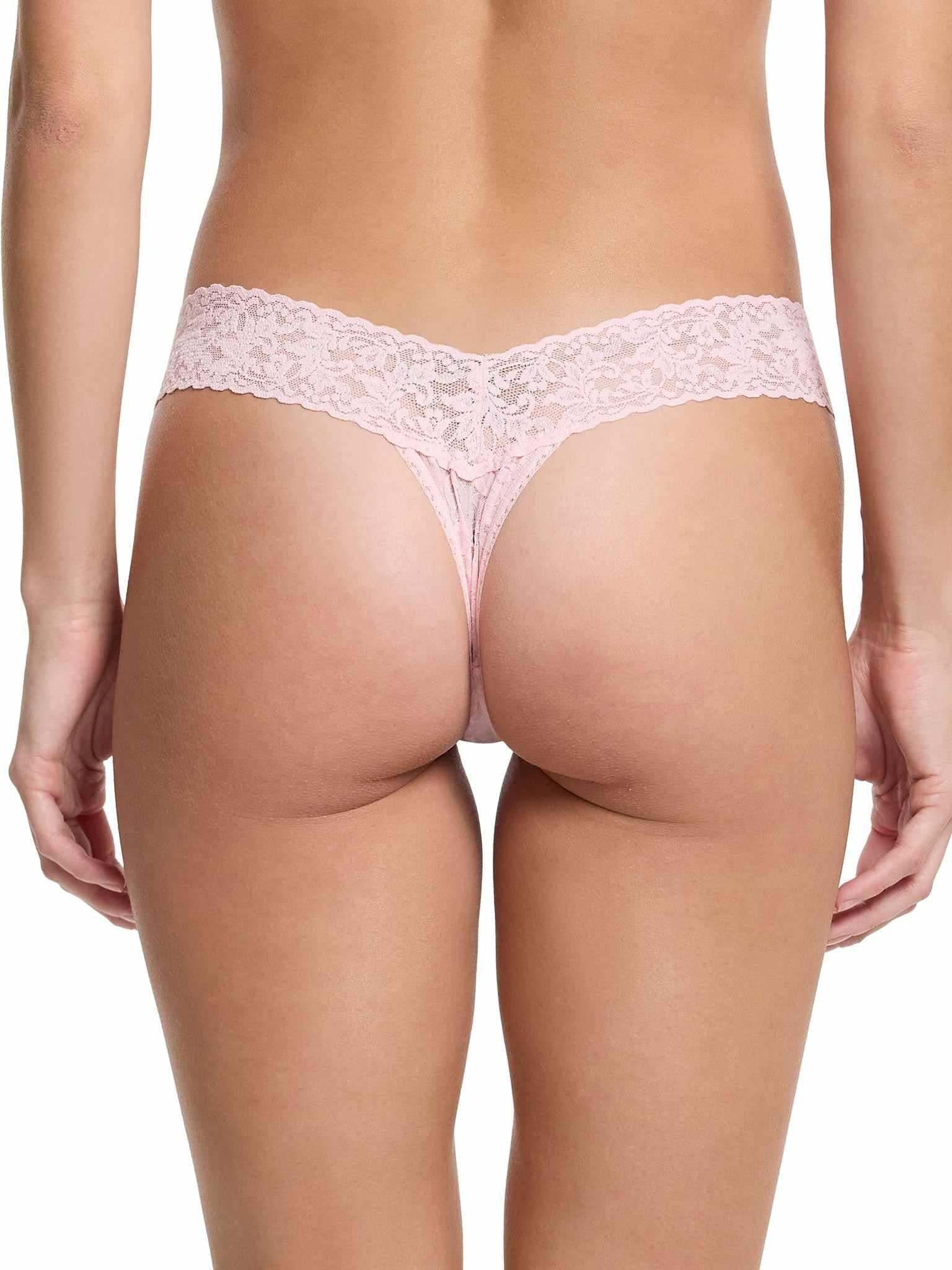 Signature LaceĀ® Low Rise Thong Bliss Pink - Image 4