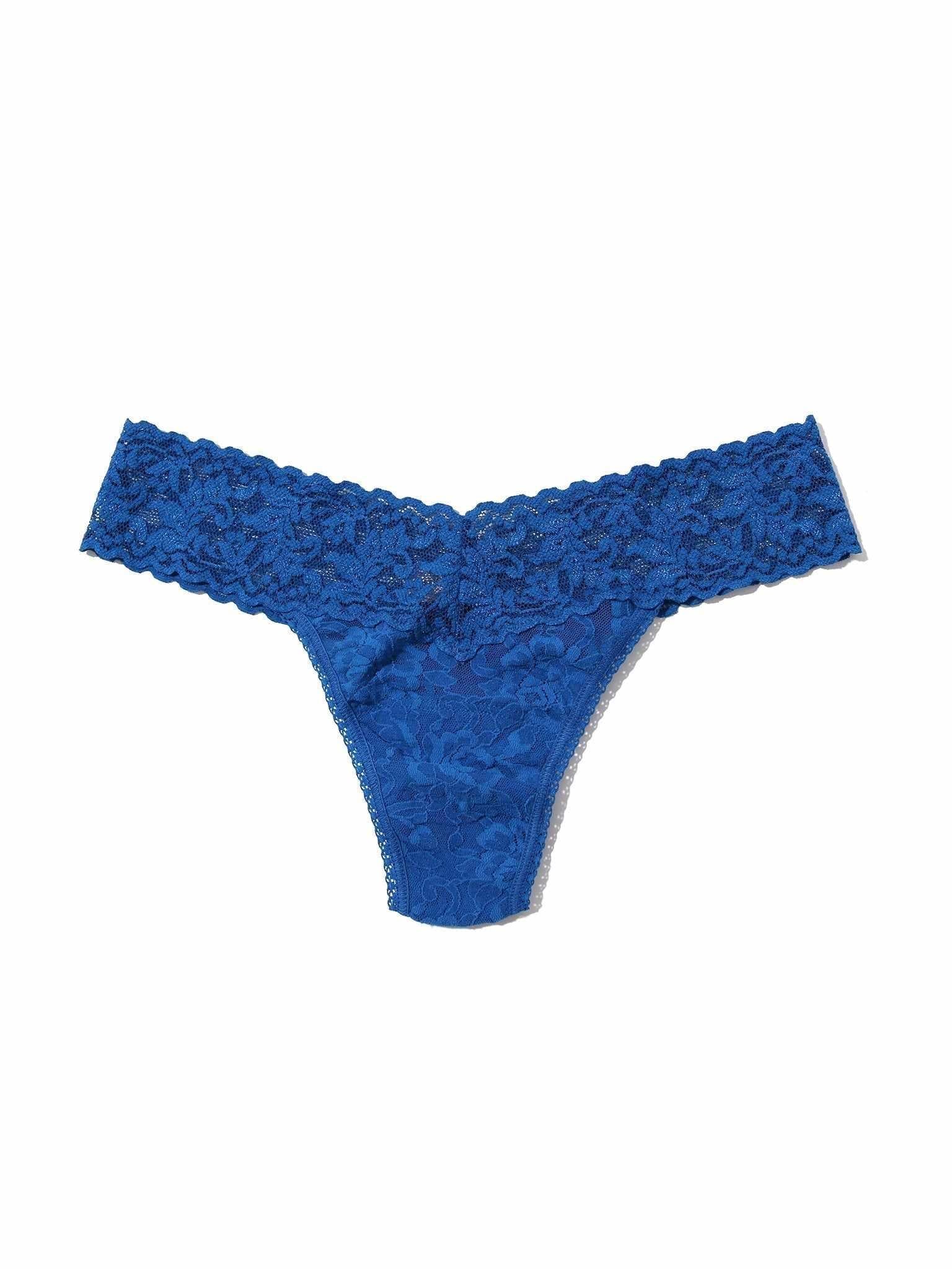 Signature LaceĀ® Low Rise Thong Deep Dive Blue - Image 2