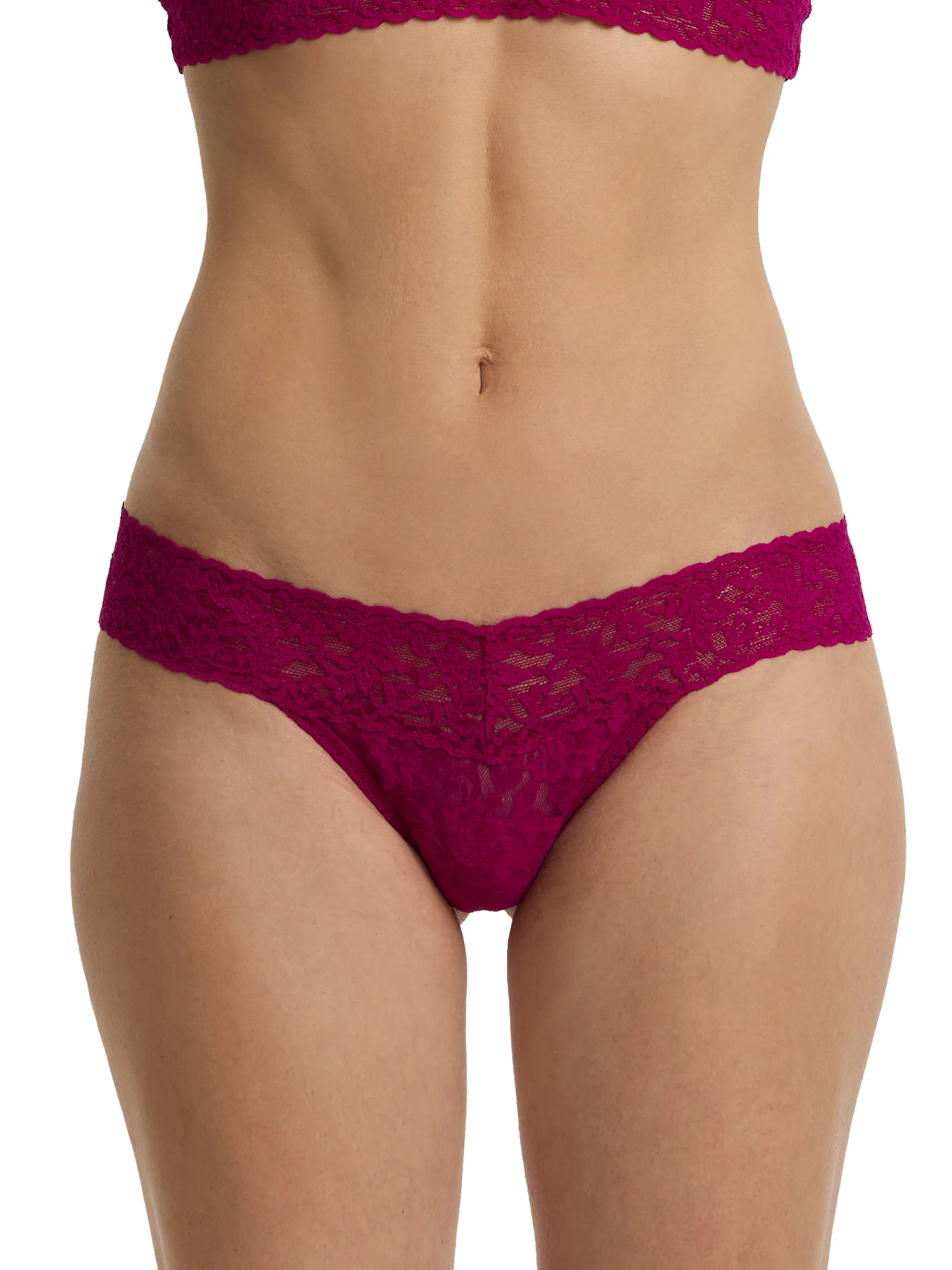 Signature LaceĀ® Low Rise Thong From The Vine Red