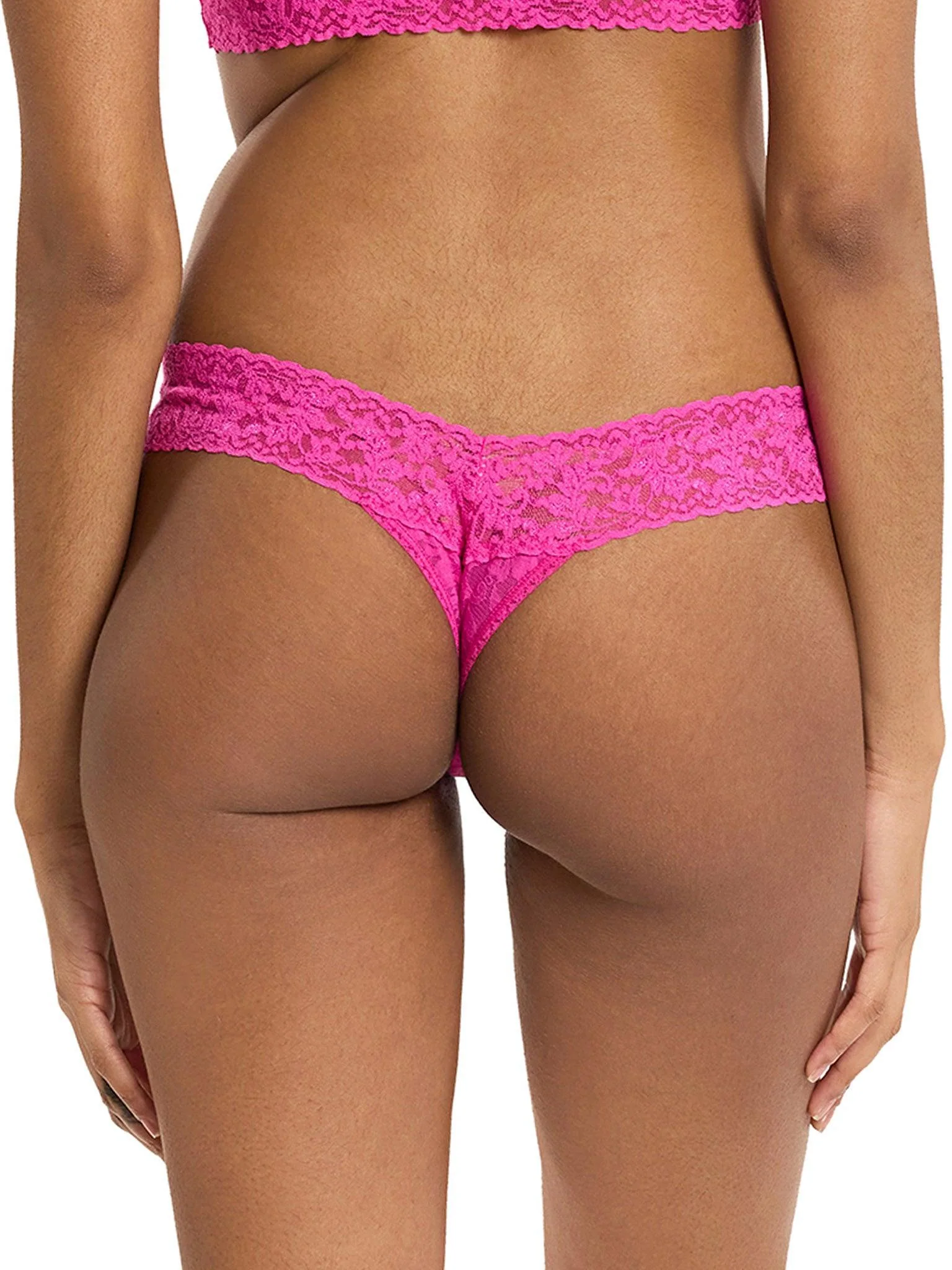 Signature Lace® Low Rise Thong Marmalade Pink - Image 2
