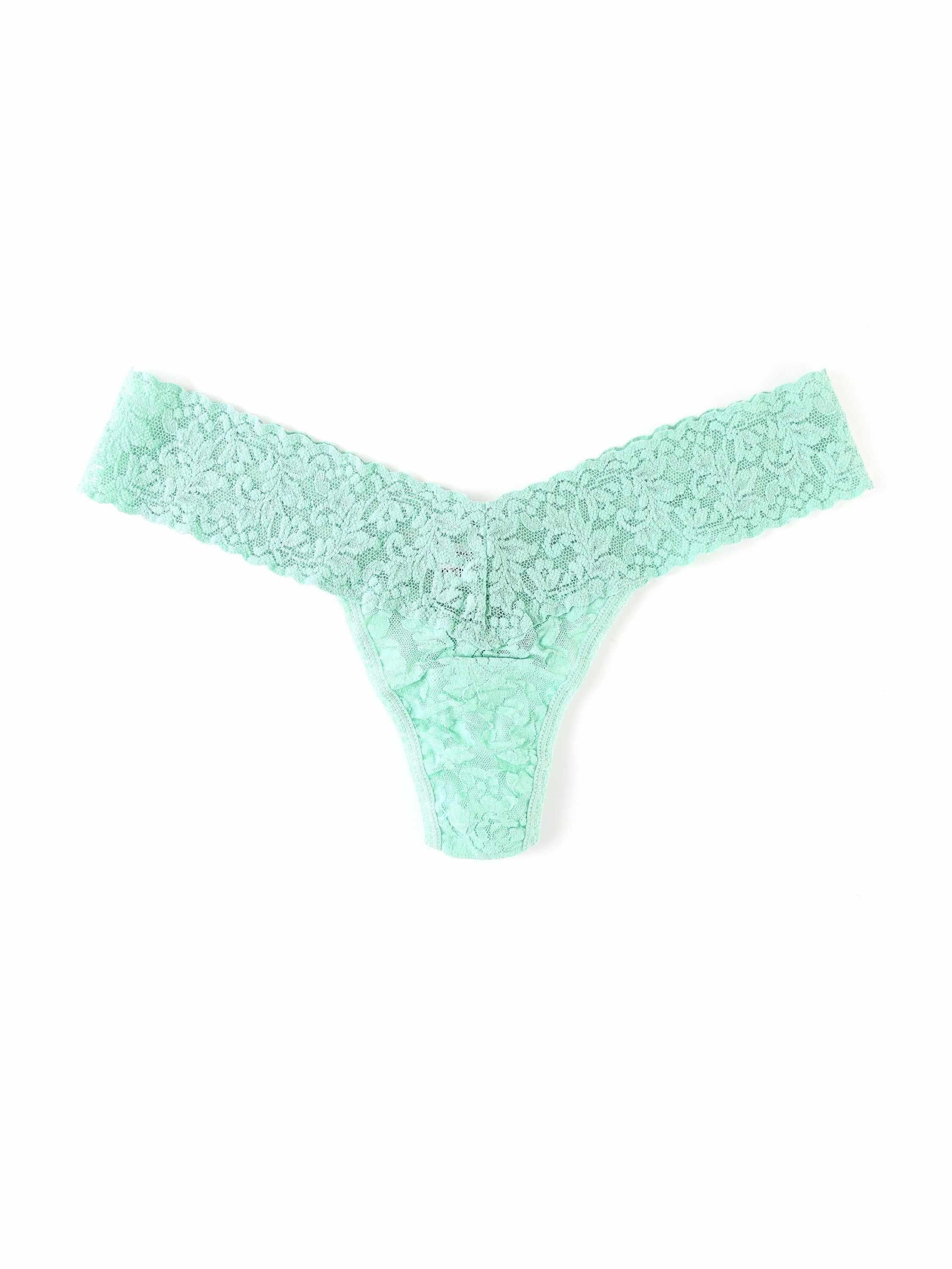 Signature Lace® Low Rise Thong Mint Sprig Green - Image 4