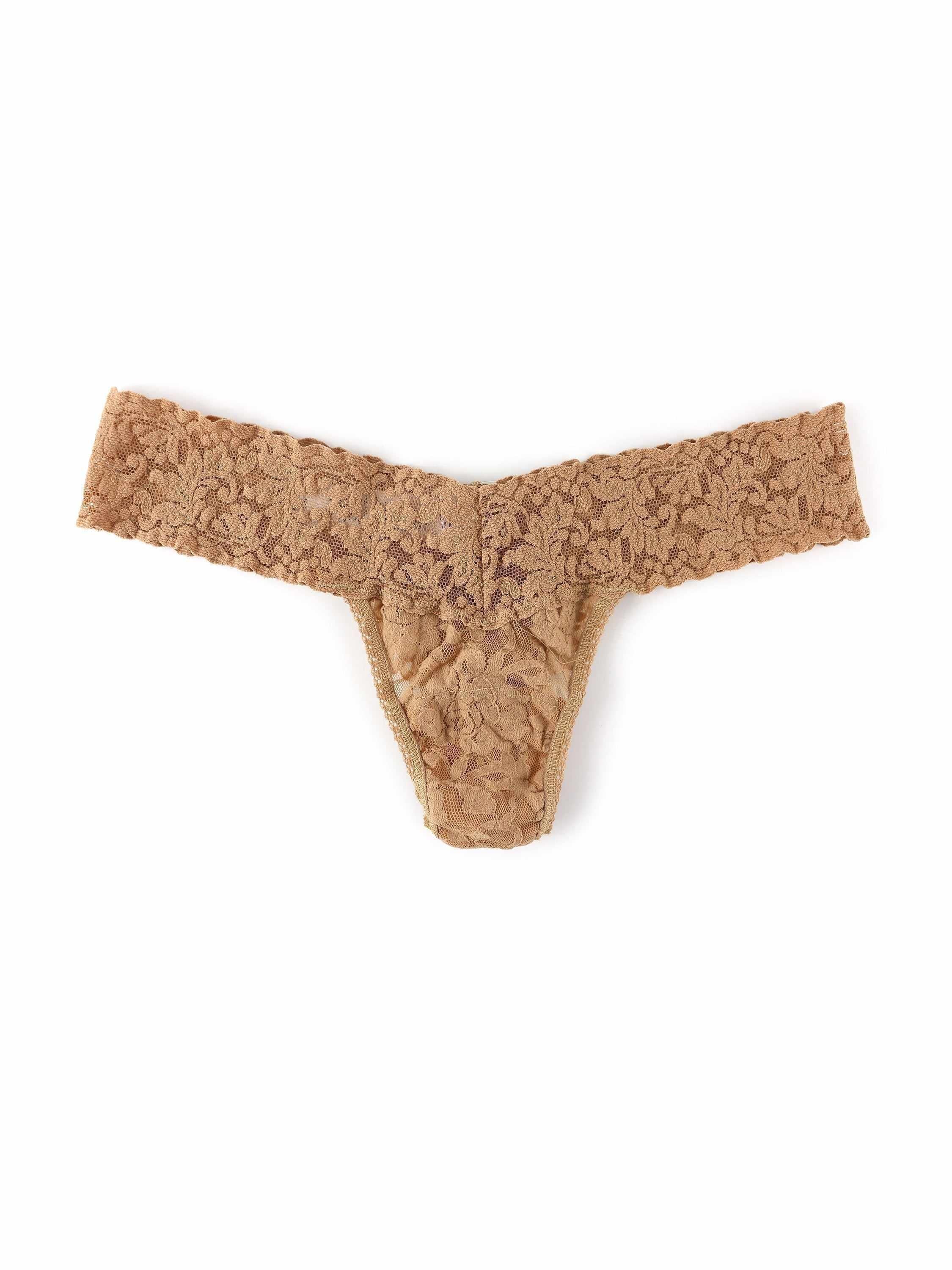 Signature Lace® Low Rise Thong Sun Tan Beige - Image 5