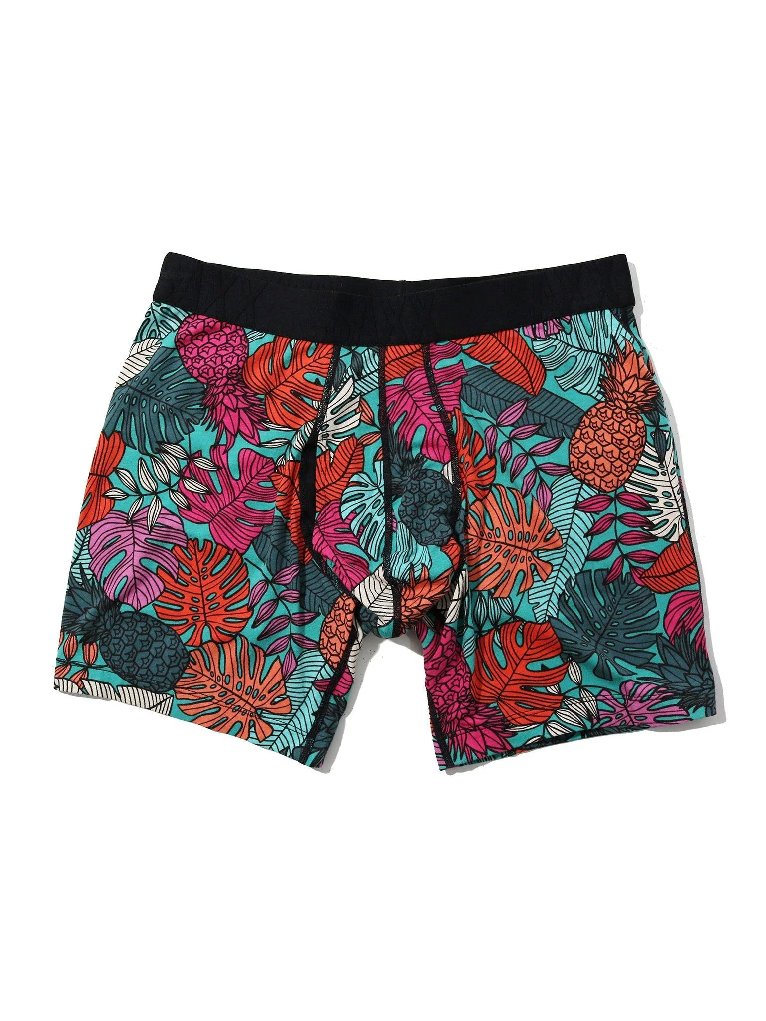 Signature Lace® Original Rise Printed Thong And Saxx Drop Temp Cooling Cotton Boxer Brief Fruity Palm - Aqua Sale - Image 9